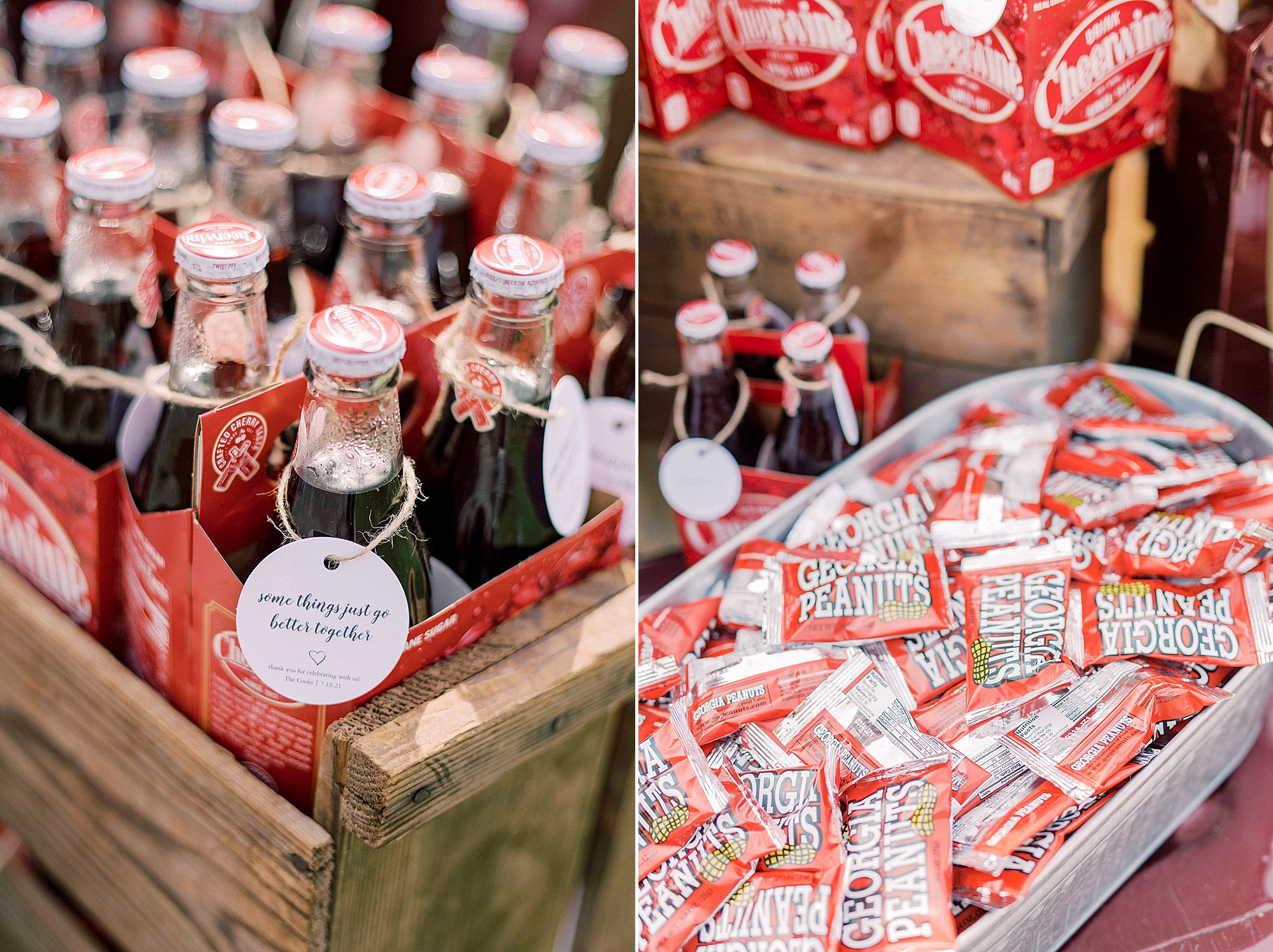 Cheerwine wedding favors for NC wedding day