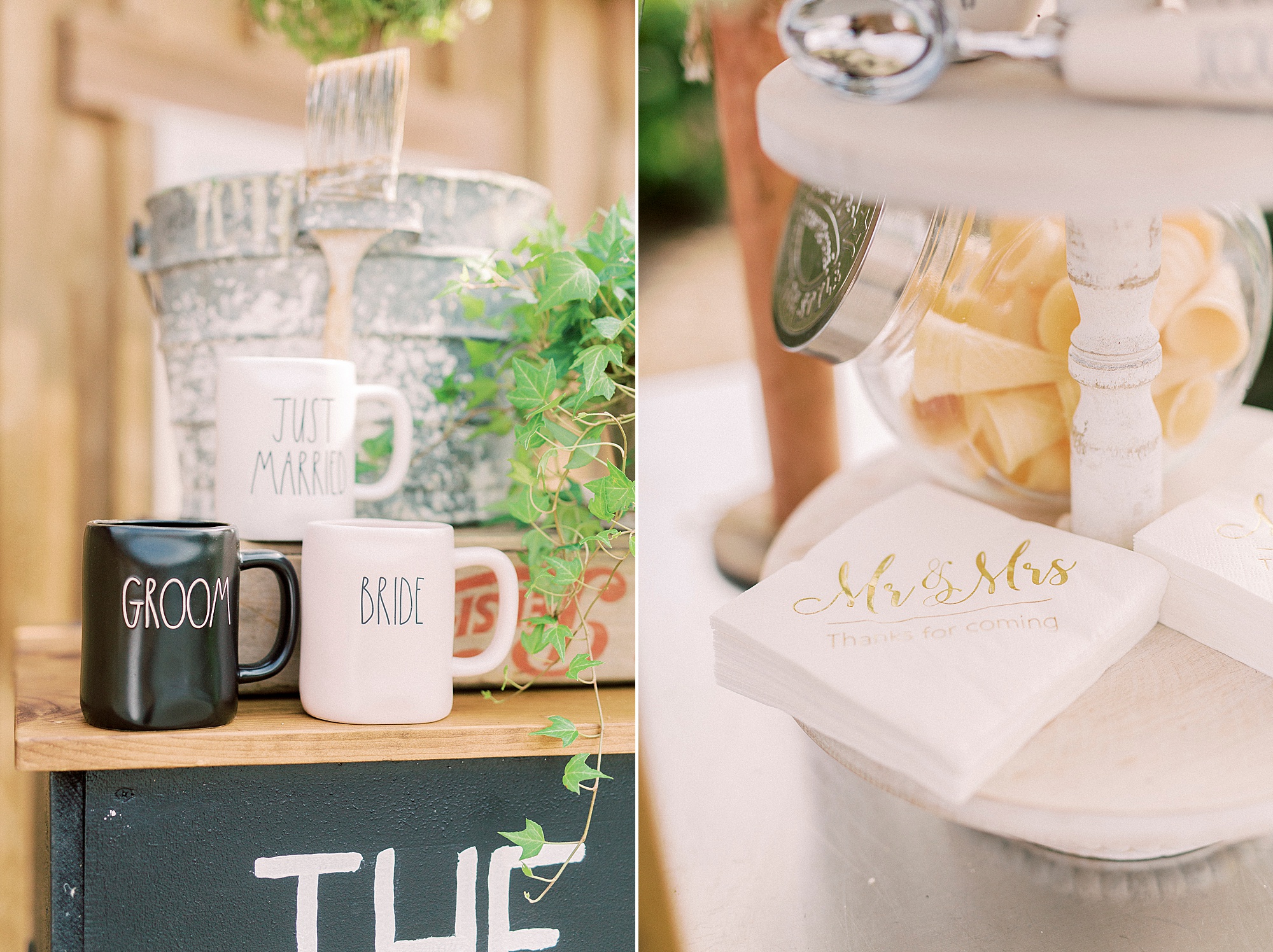 coffee station for NC wedding reception