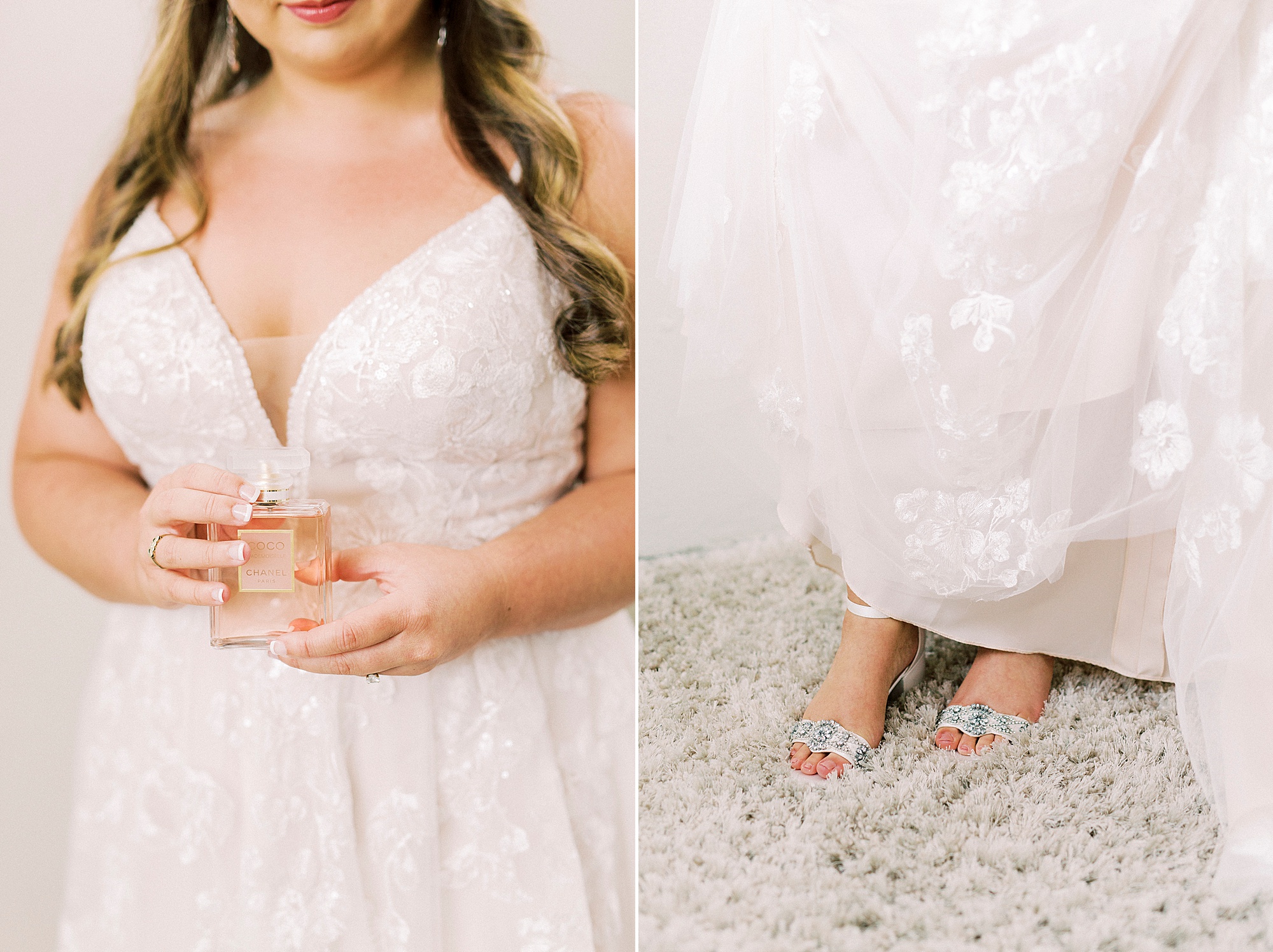 bride prepares for NC wedding day