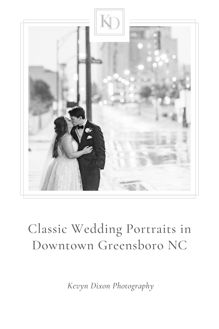 Classic Cadillac Service Garage Wedding with black and white color palette photographed by Kevyn Dixon Photography, NC wedding photographer