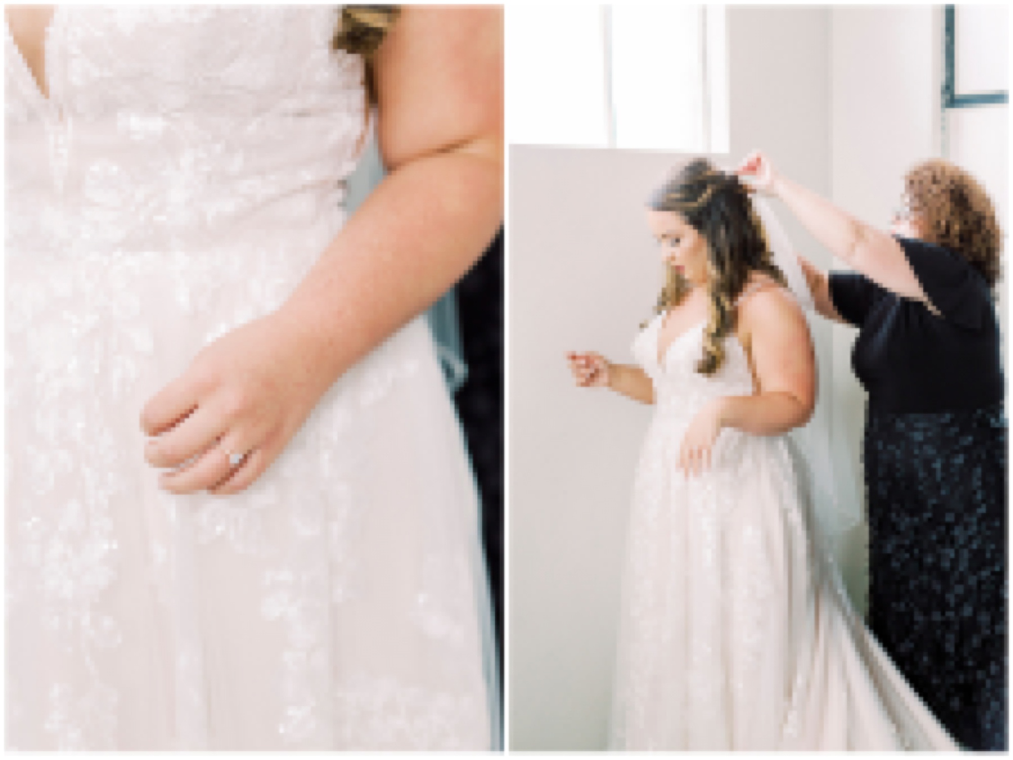 bride prepares for NC wedding
