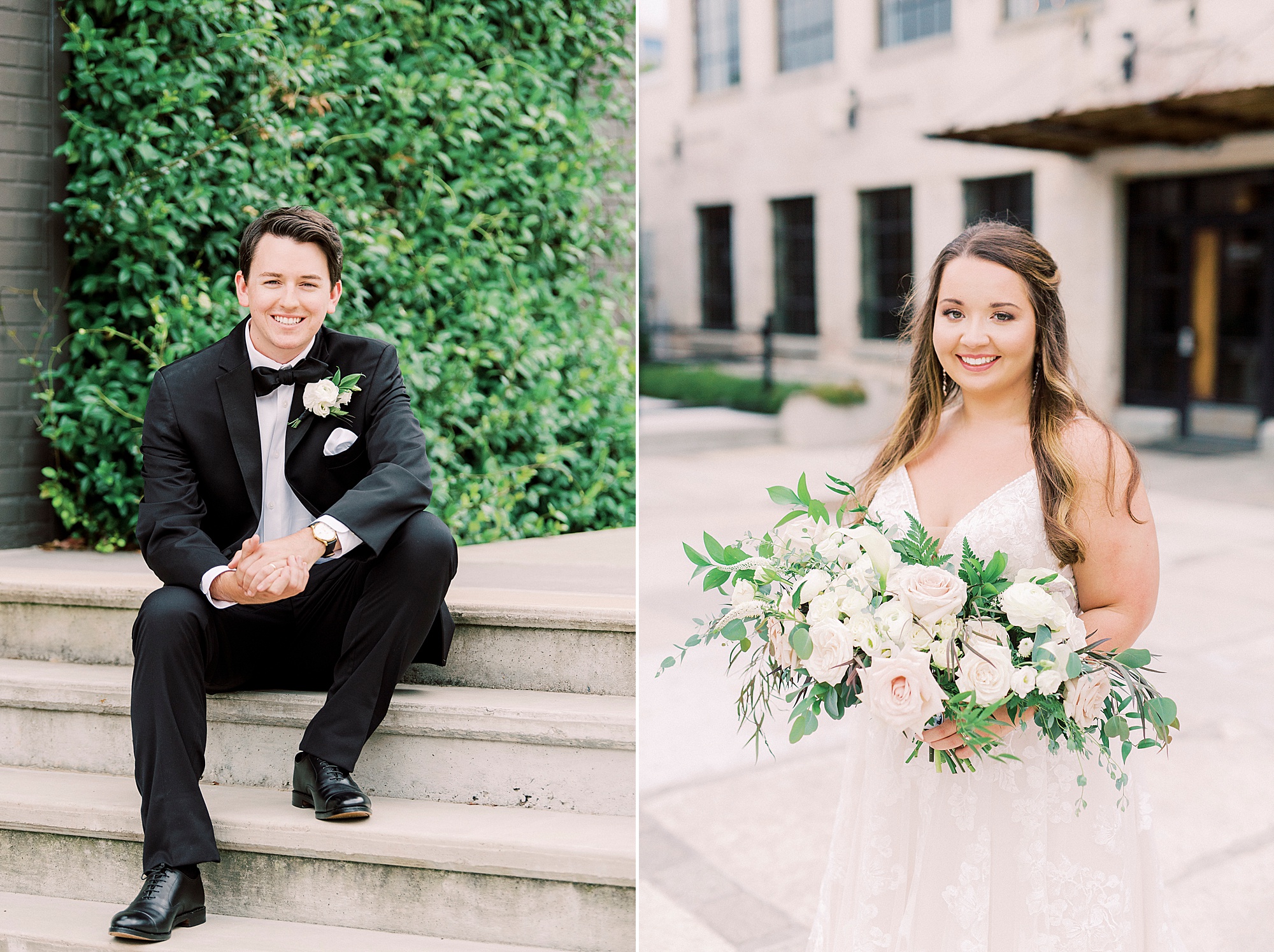 bride and groom portraits in Greensboro NC