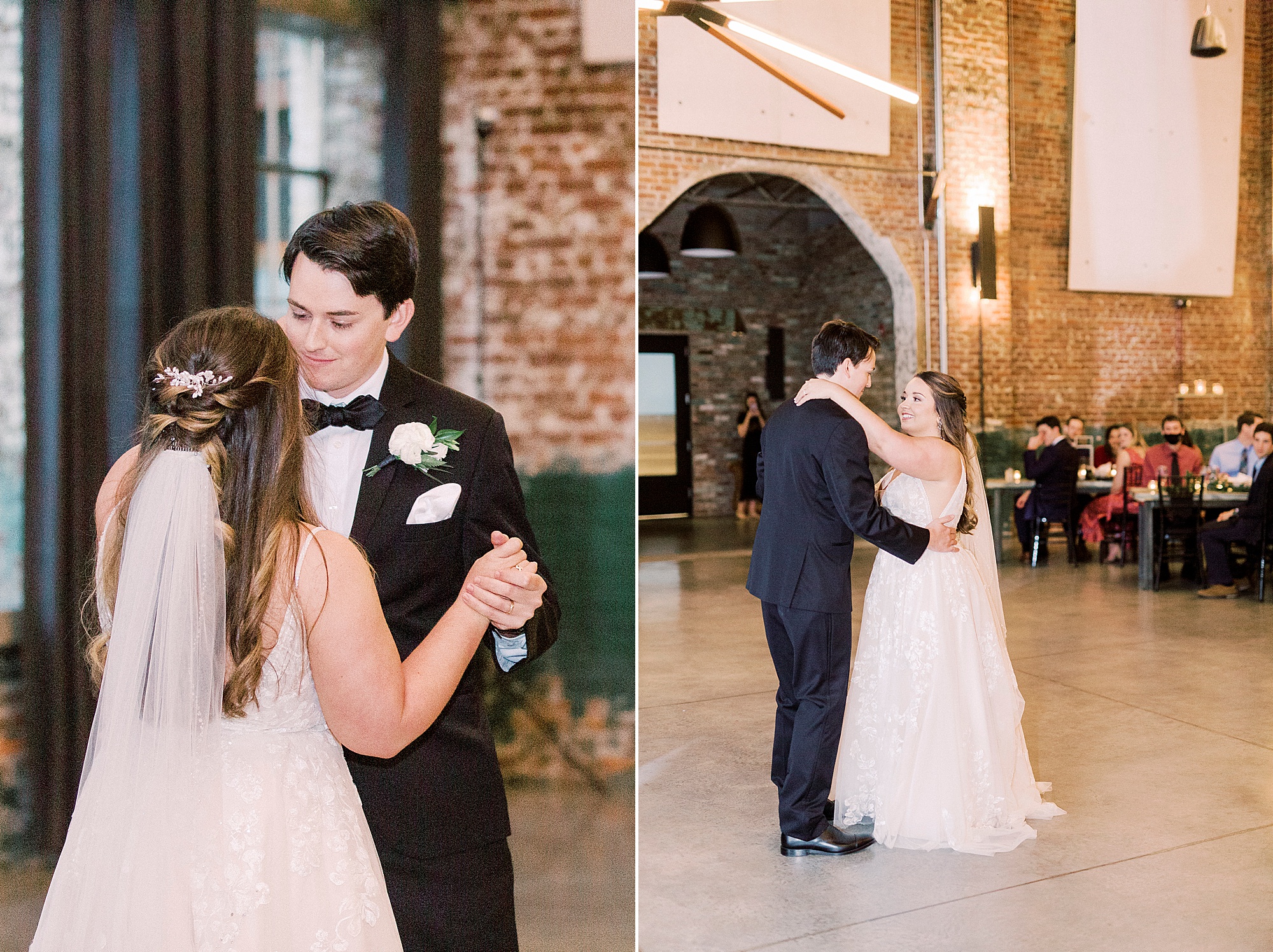 newlyweds dance during wedding reception