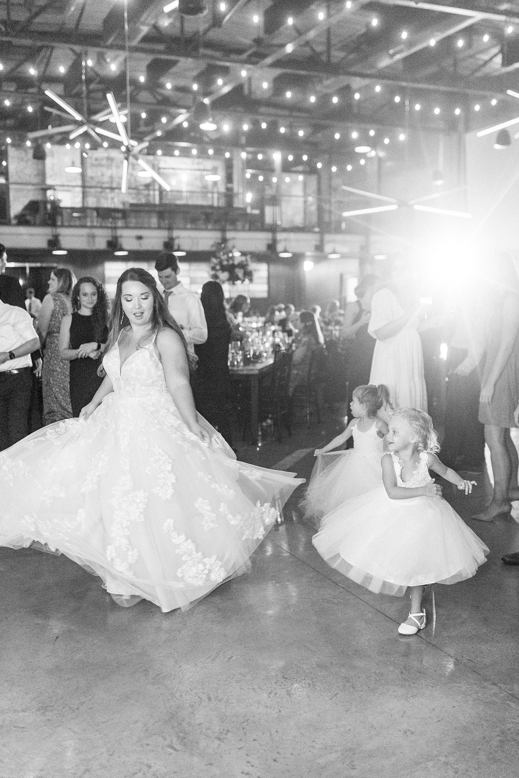 bride dances during Greensboro NC reception