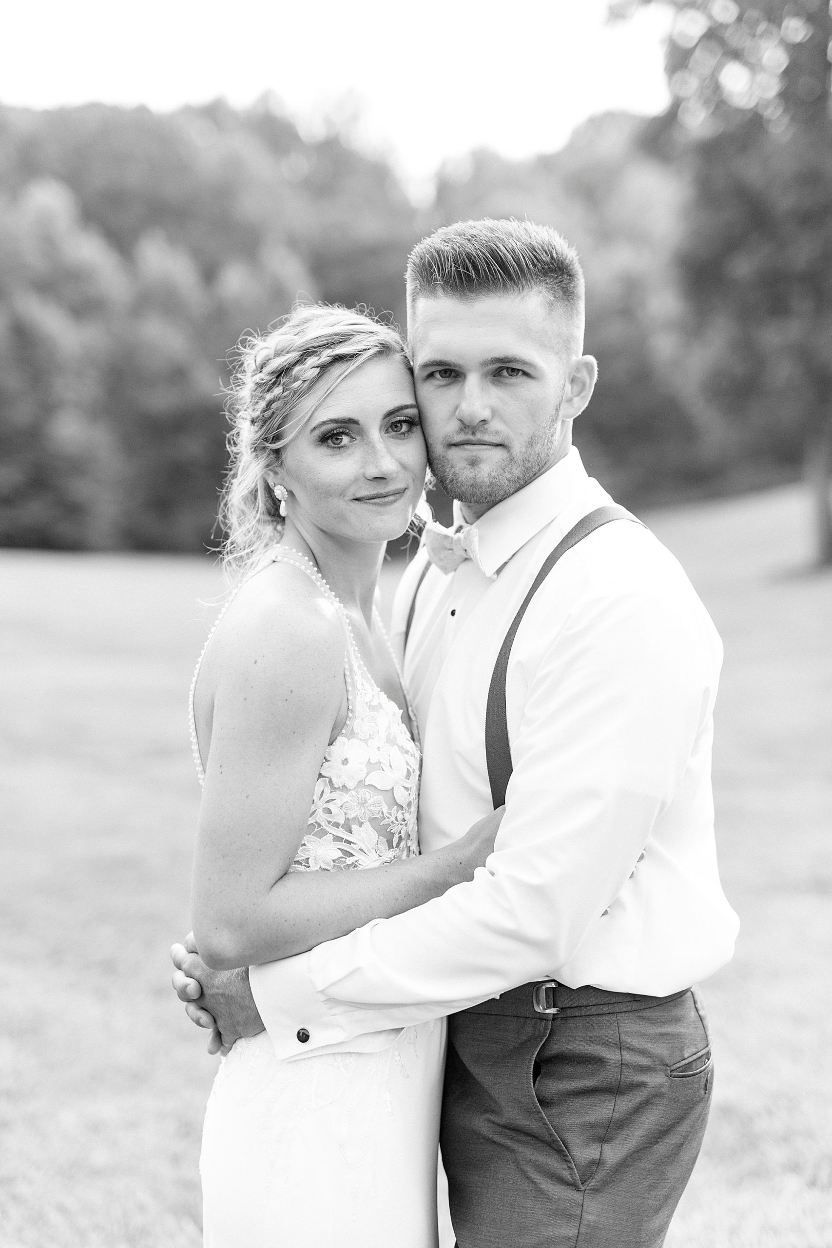 sunset wedding portraits in Winston-Salem NC