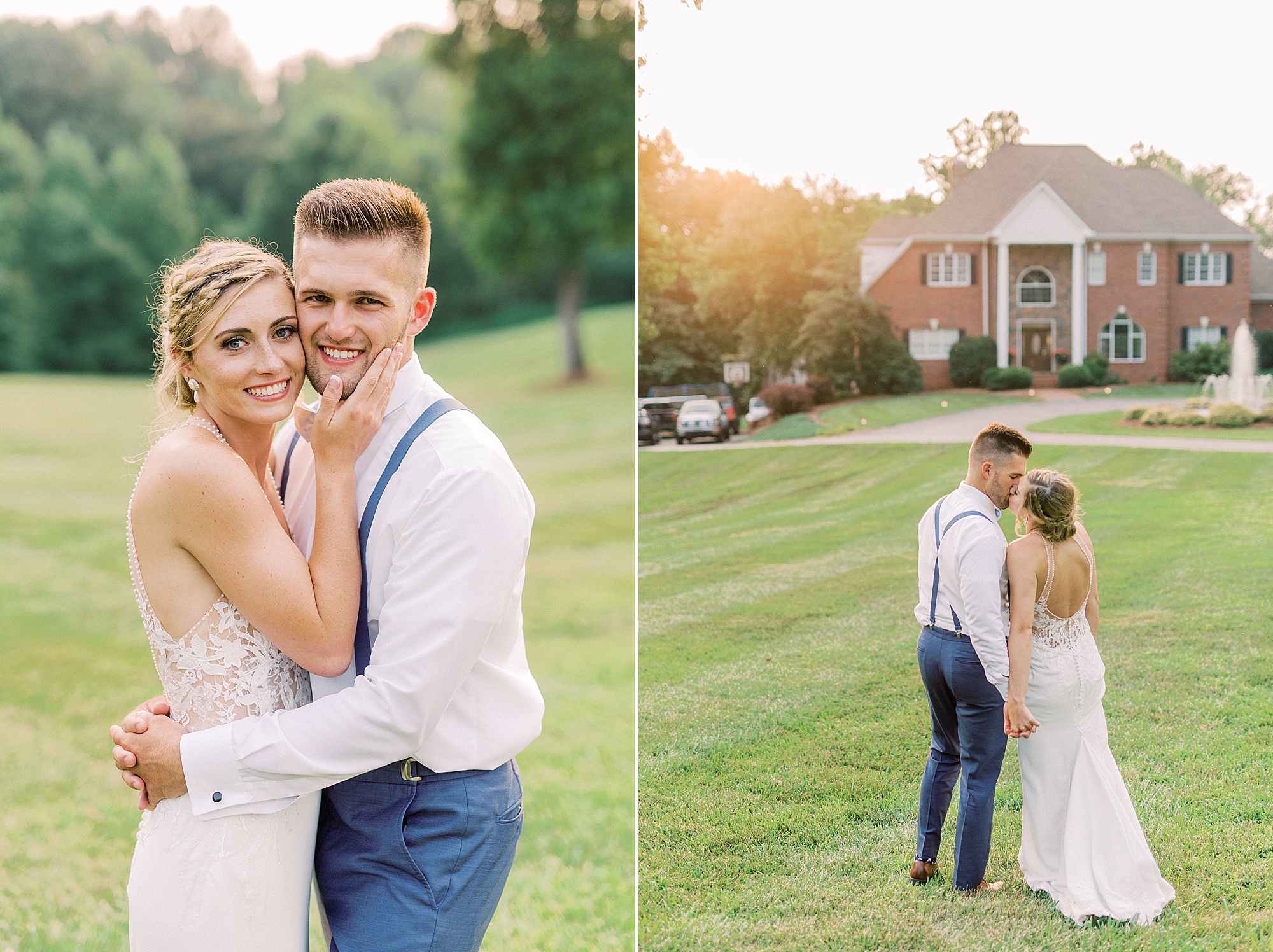 sunset wedding portraits in Winston-Salem NC