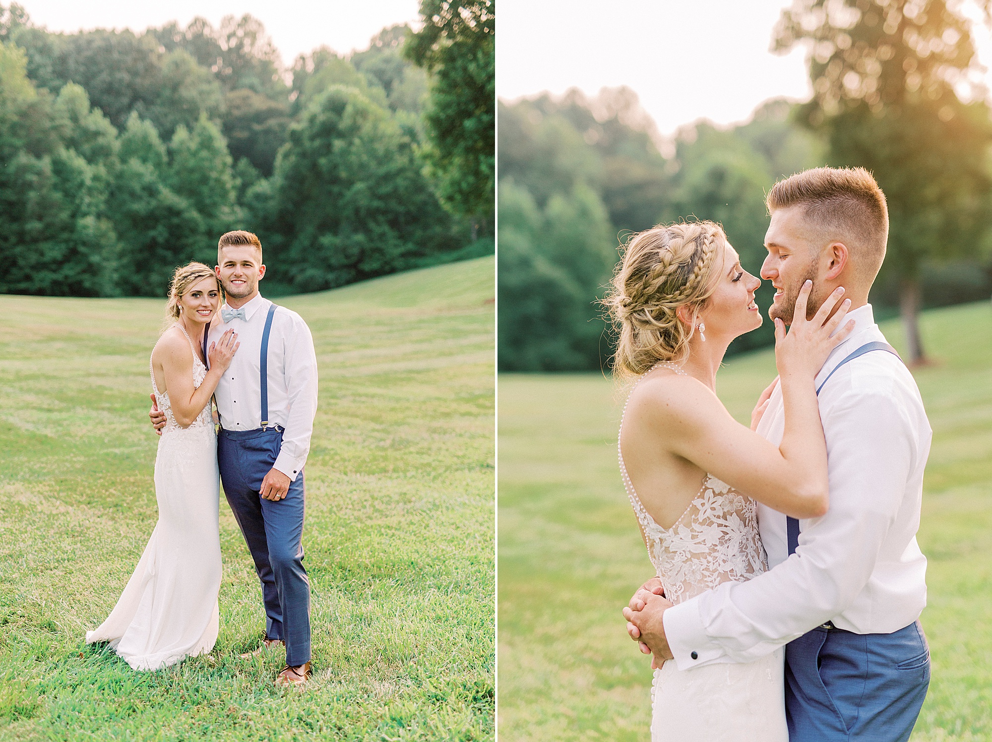sunset wedding portraits in Winston-Salem NC