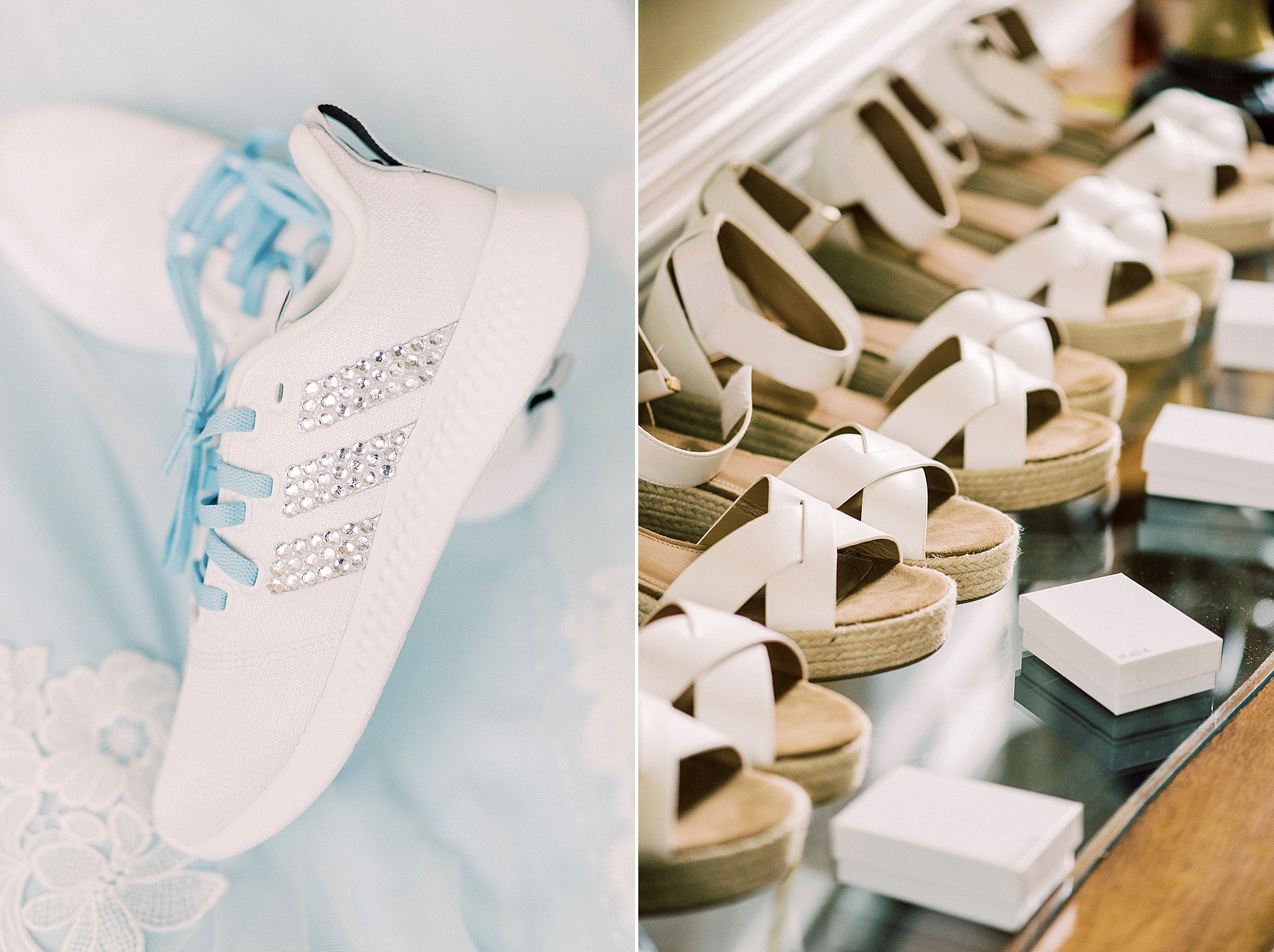 bride's custom shoes for Winston Salem wedding
