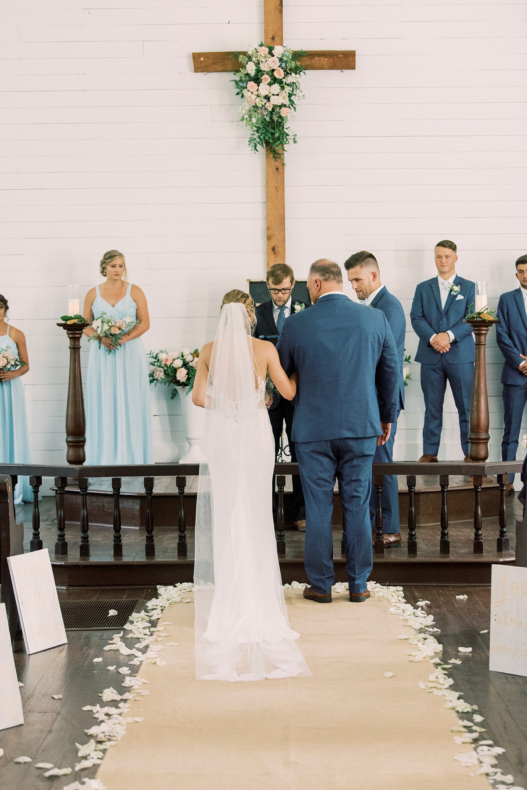 traditional church wedding in Winston-Salem NC