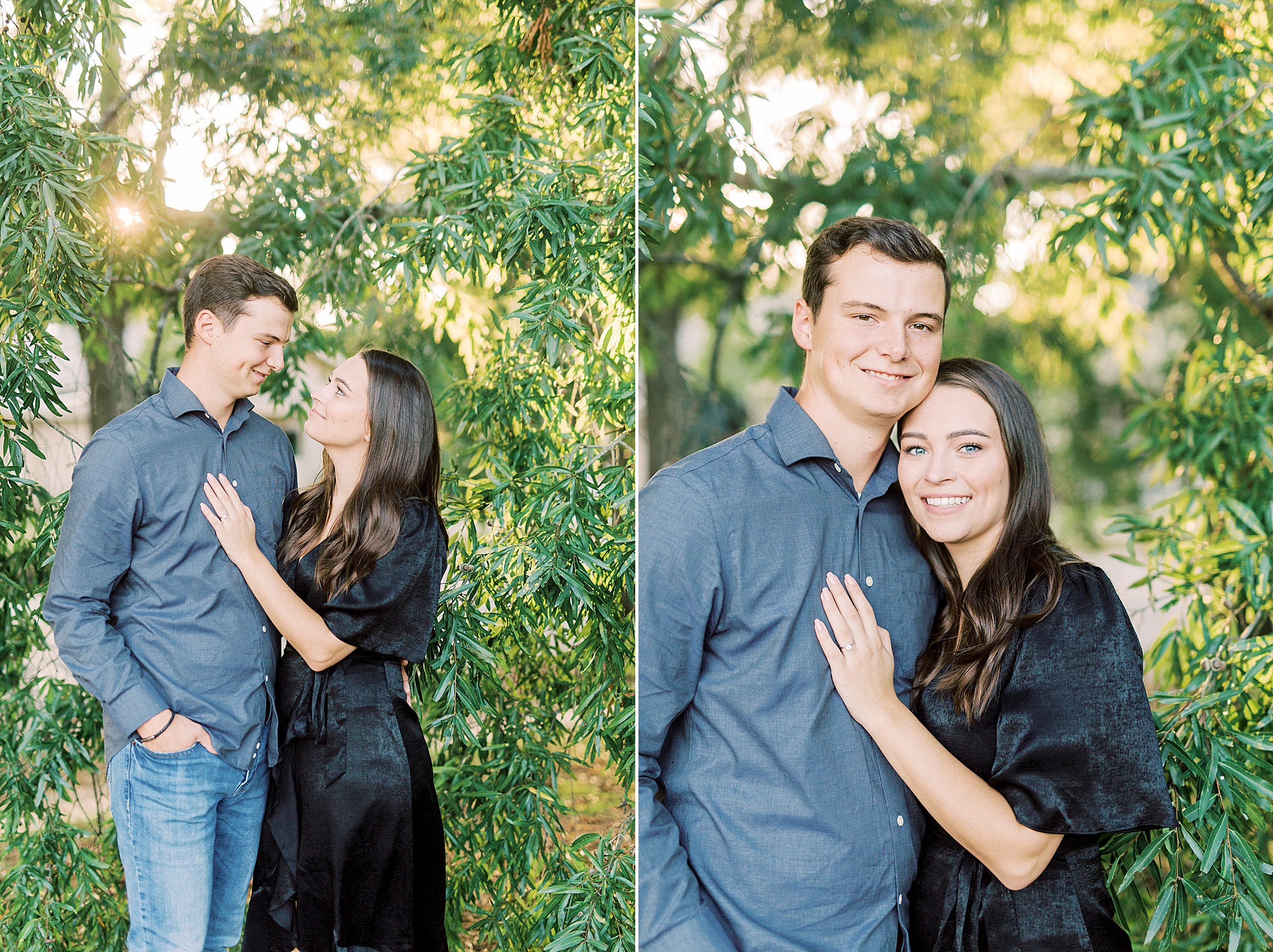 fall Downtown Concord engagement session for young couple