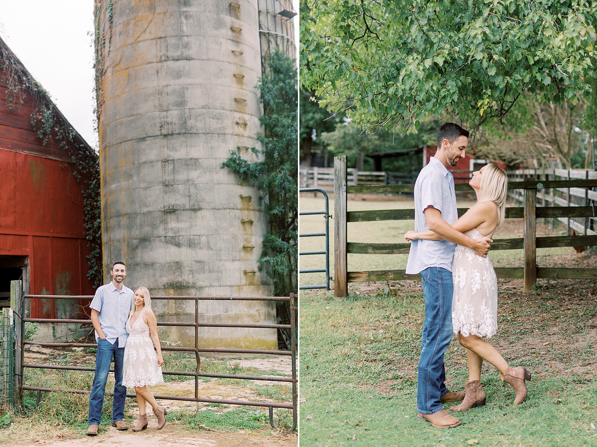 farm engagement portraits in Charlotte NC
