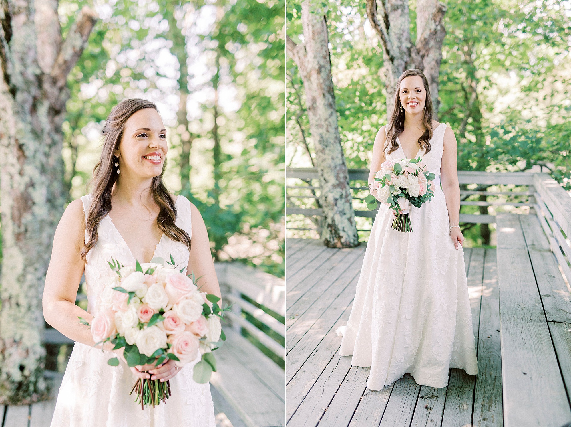 The Inn at Crestwood bridal portraits for summer bride