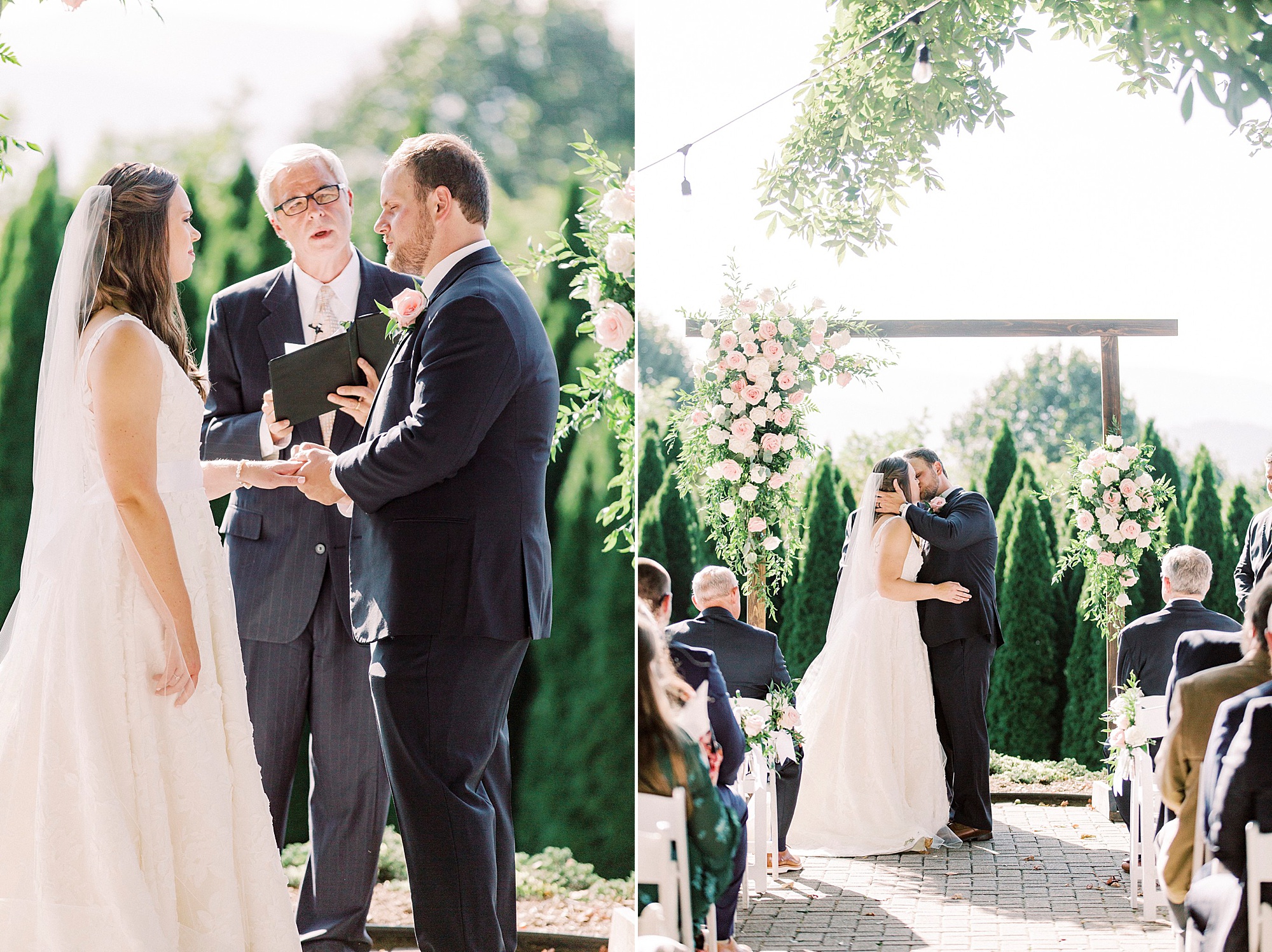 outdoor wedding ceremony in Blowing Rock NC
