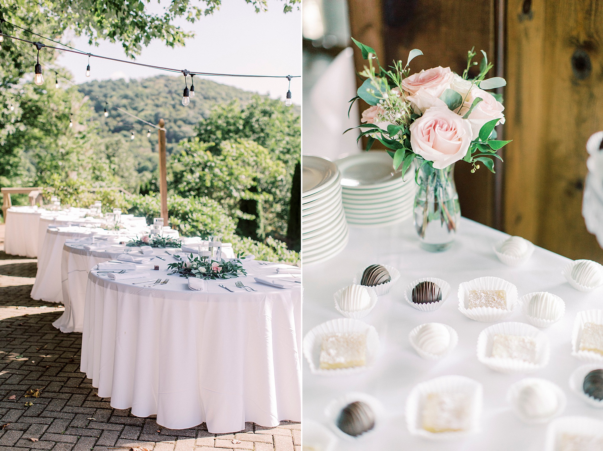cocktail hour details for The Inn at Crestwood wedding reception