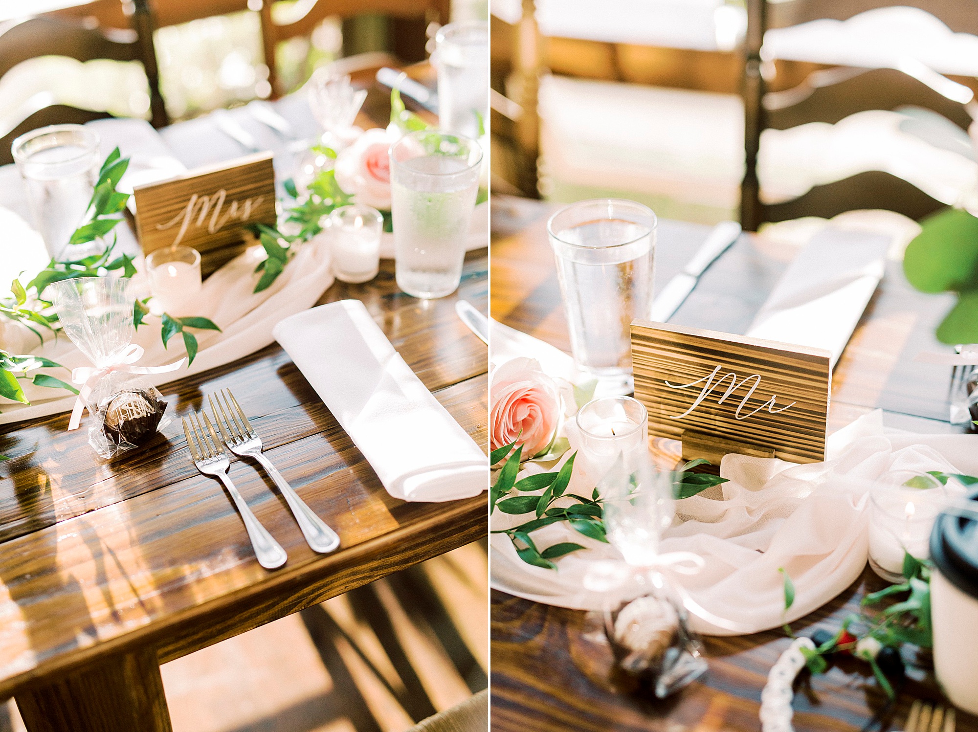 details for Blowing Rock NC wedding reception