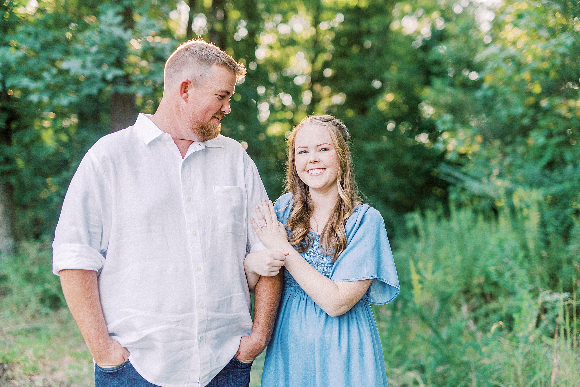 Sunset Farm engagement session for Charlotte NC couple