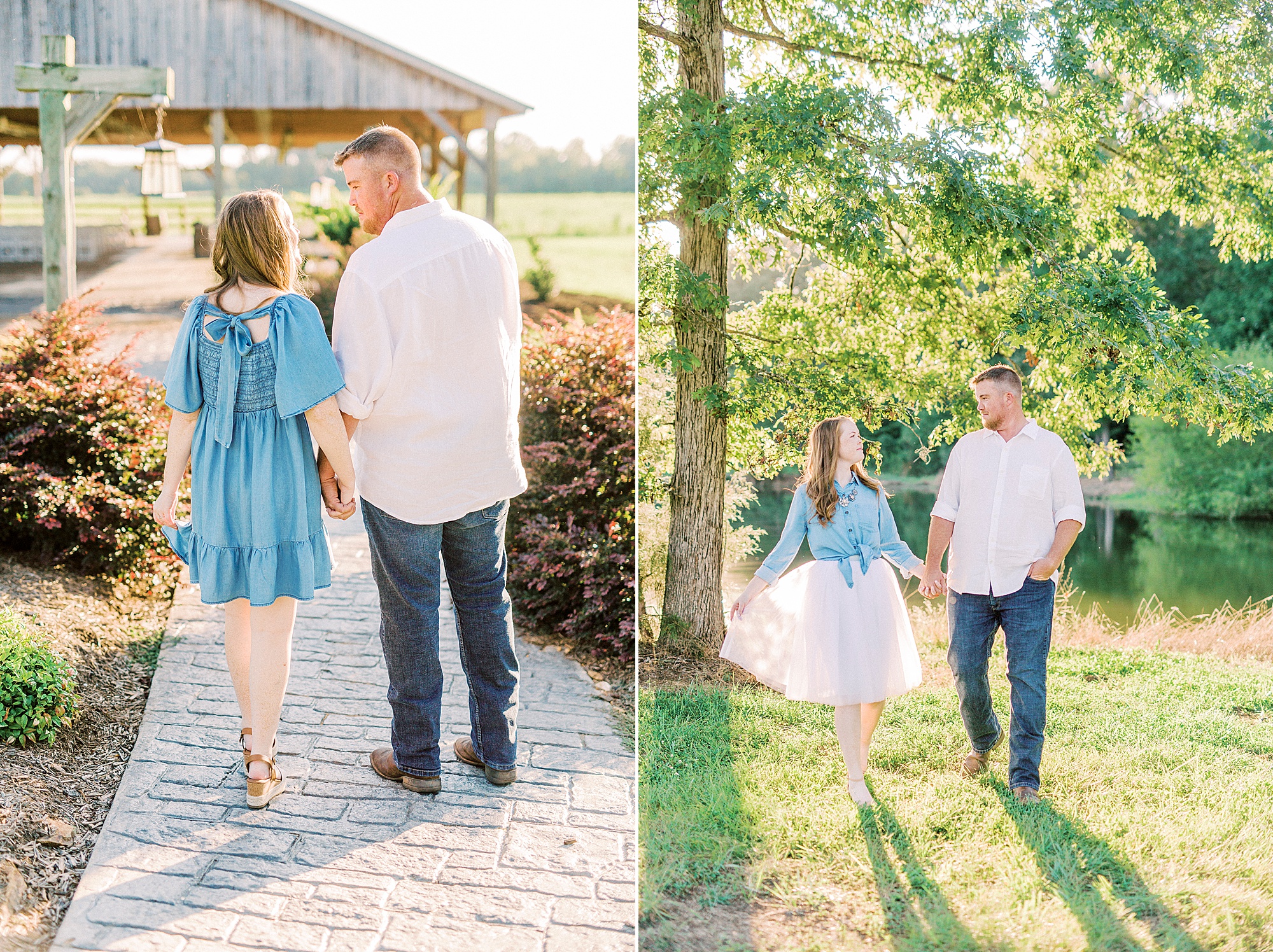 Sunset Farm engagement session for couple