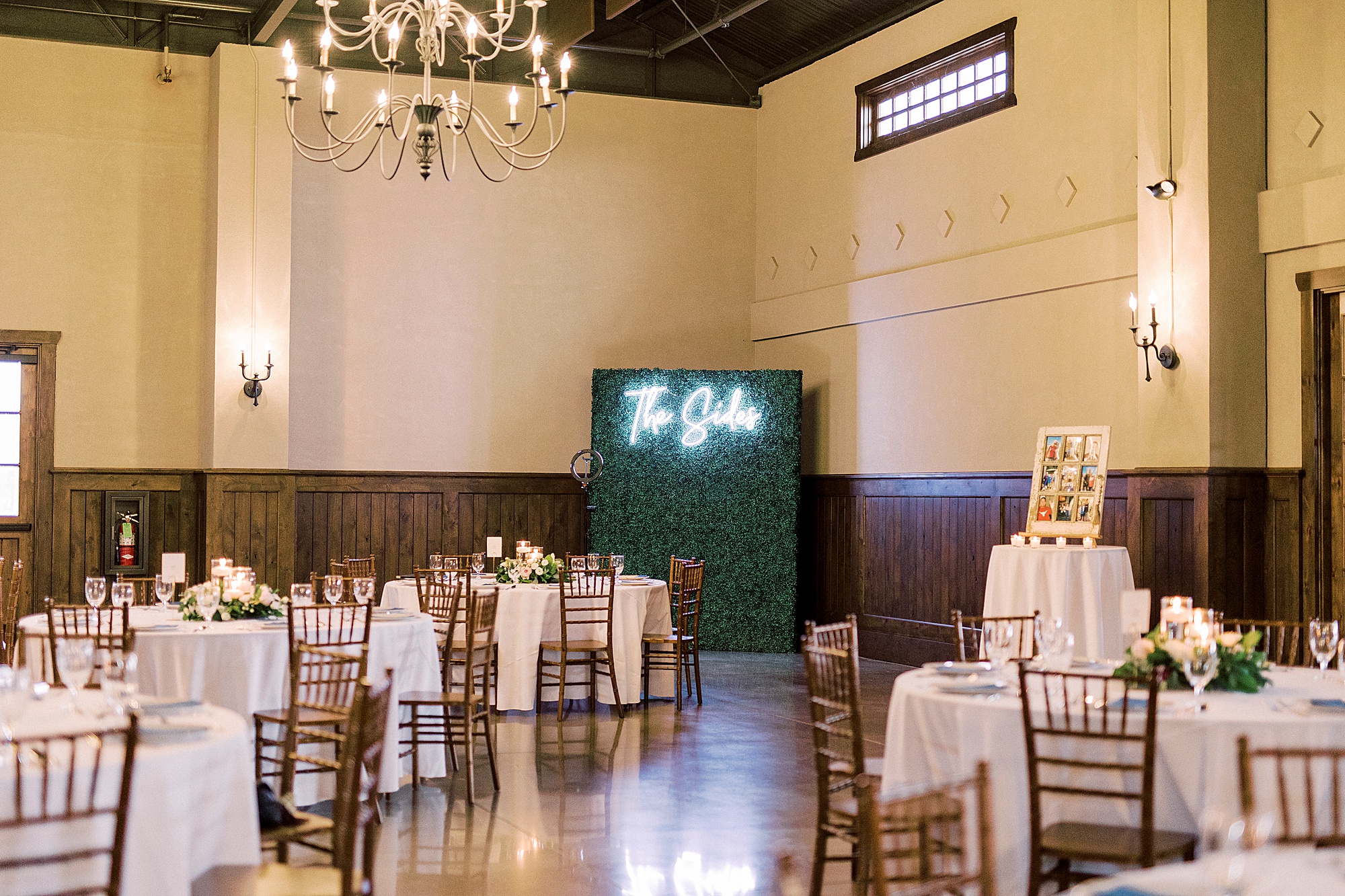 Photo Booth with greenery wall for Greensboro NC wedding reception