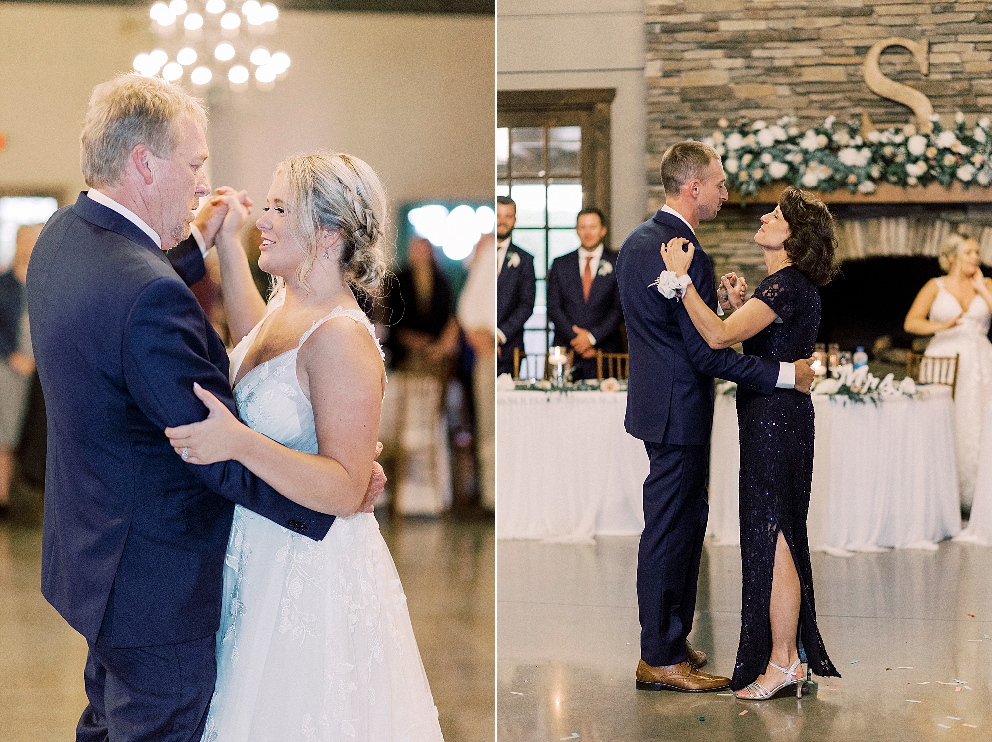 bride dances with dad during Greensboro NC wedding reception