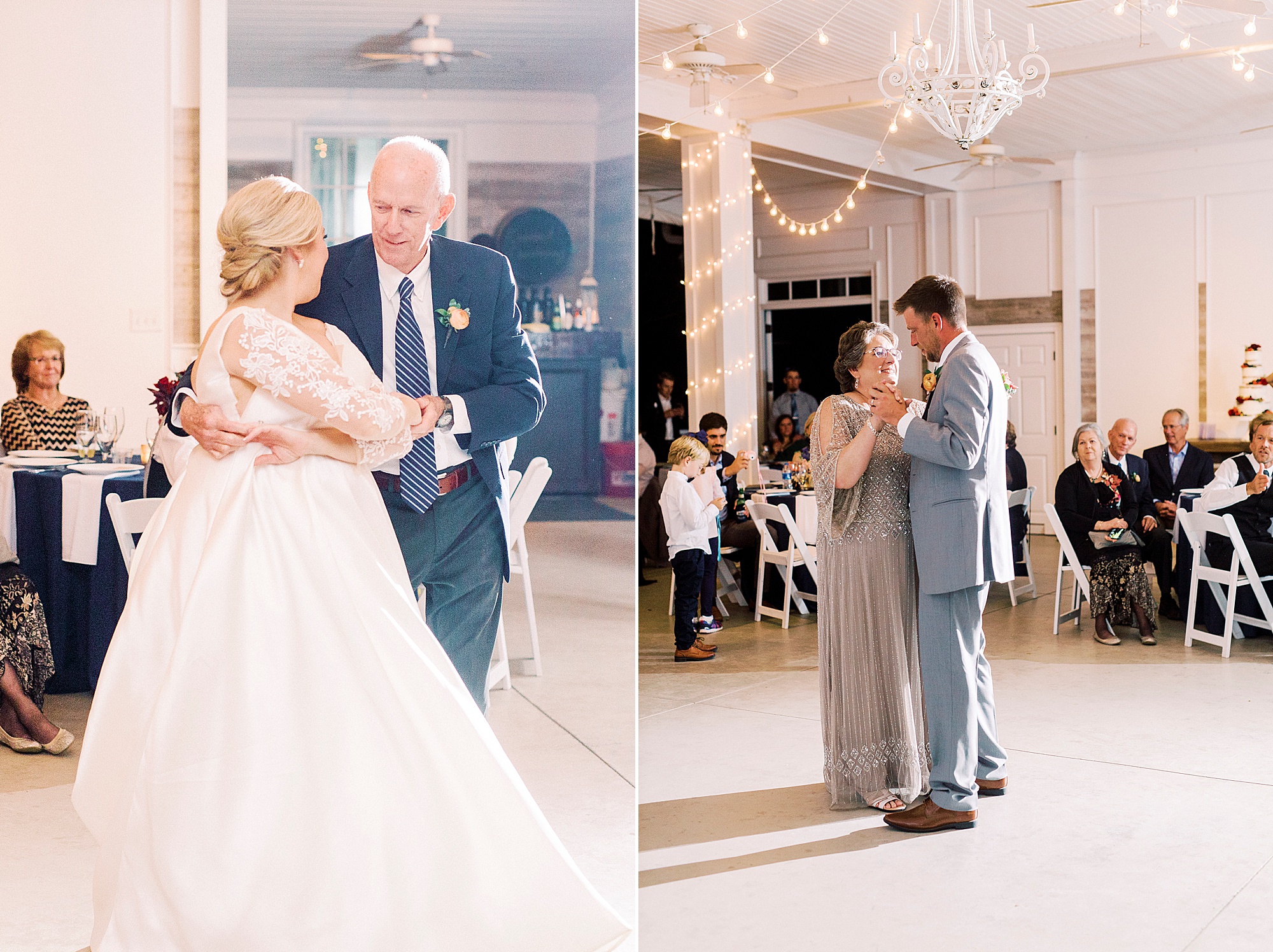 parent dances during NC wedding reception