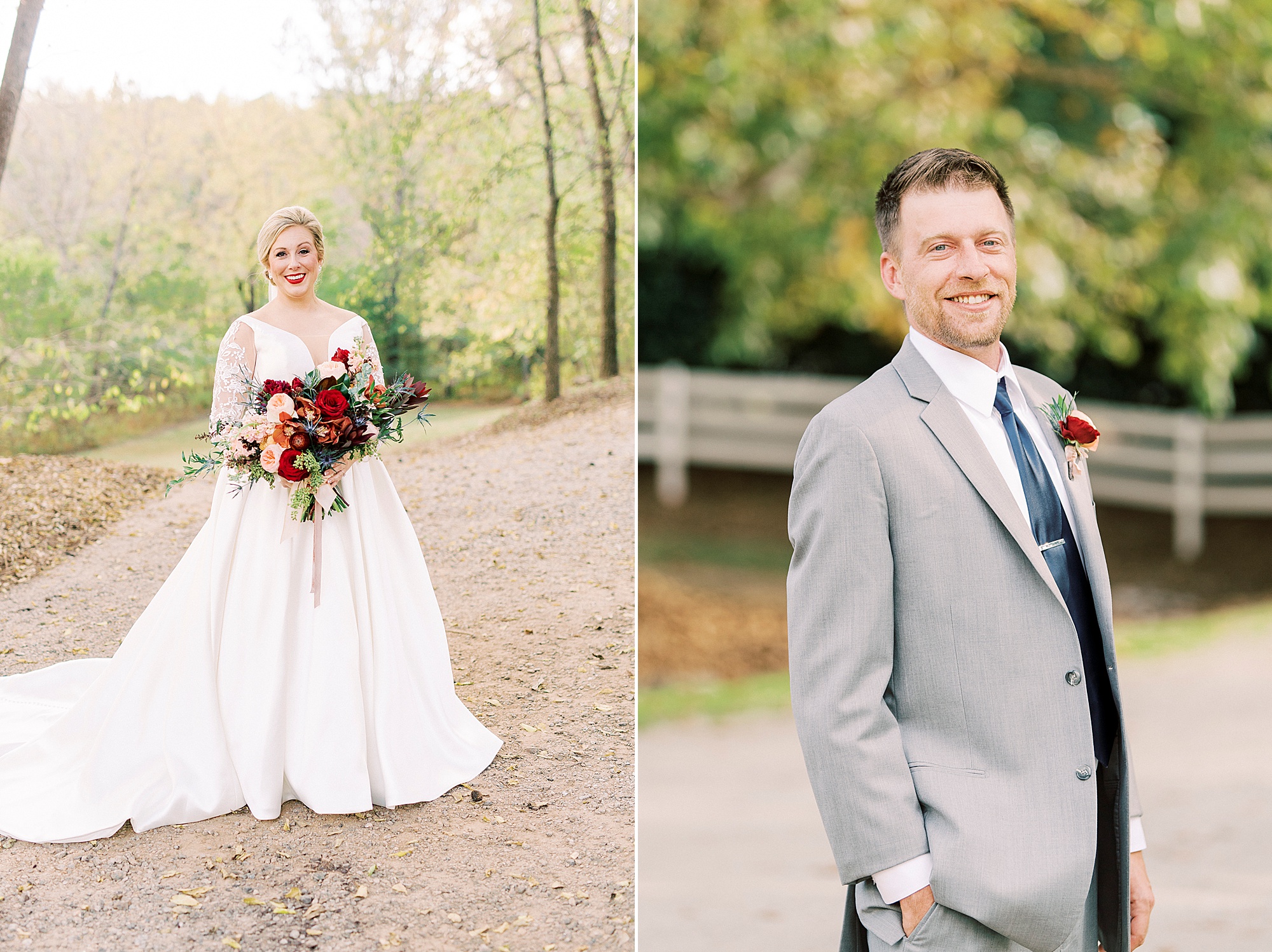bride and groom stand outside Vesuvius Vineyards