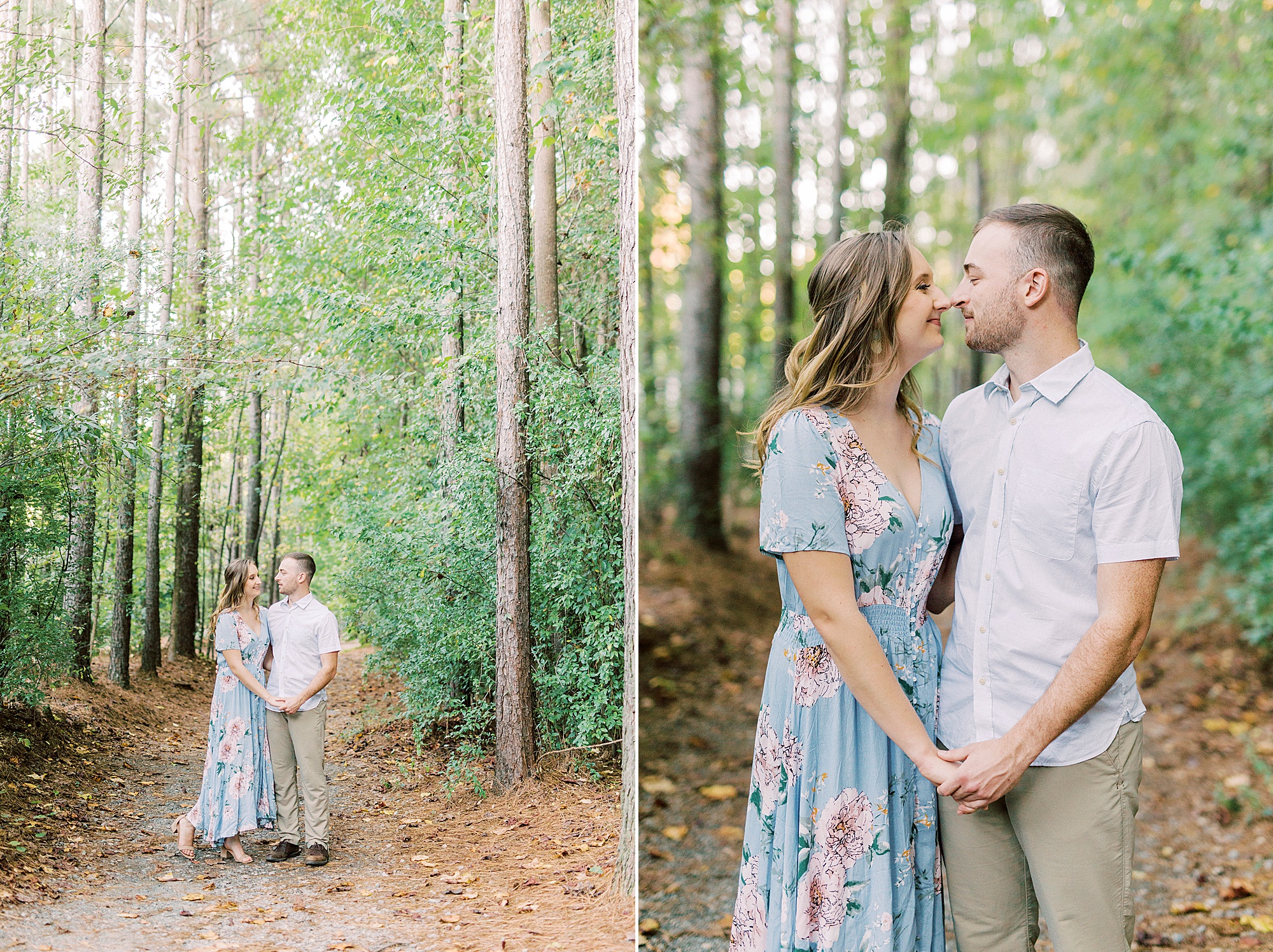bride and groom walk down path at the Whitewater Center