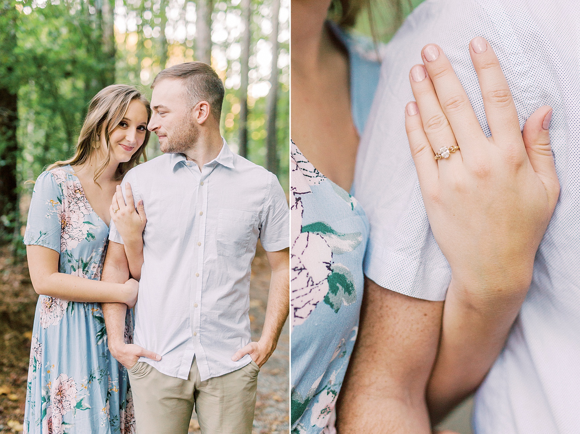 bride and groom hug on pathway at the Whitewater Center