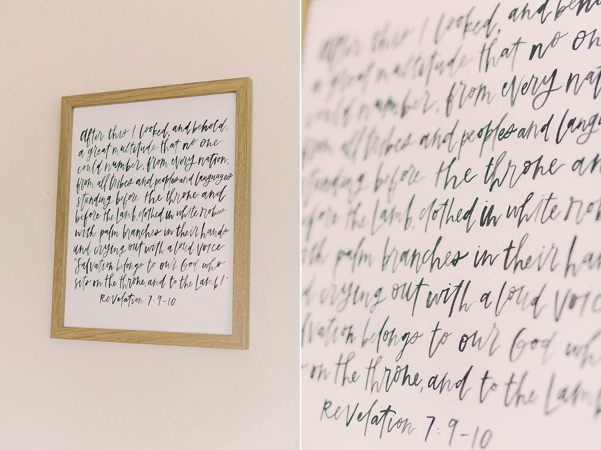 details of calligraphy by watercolor artist in Charlotte NC