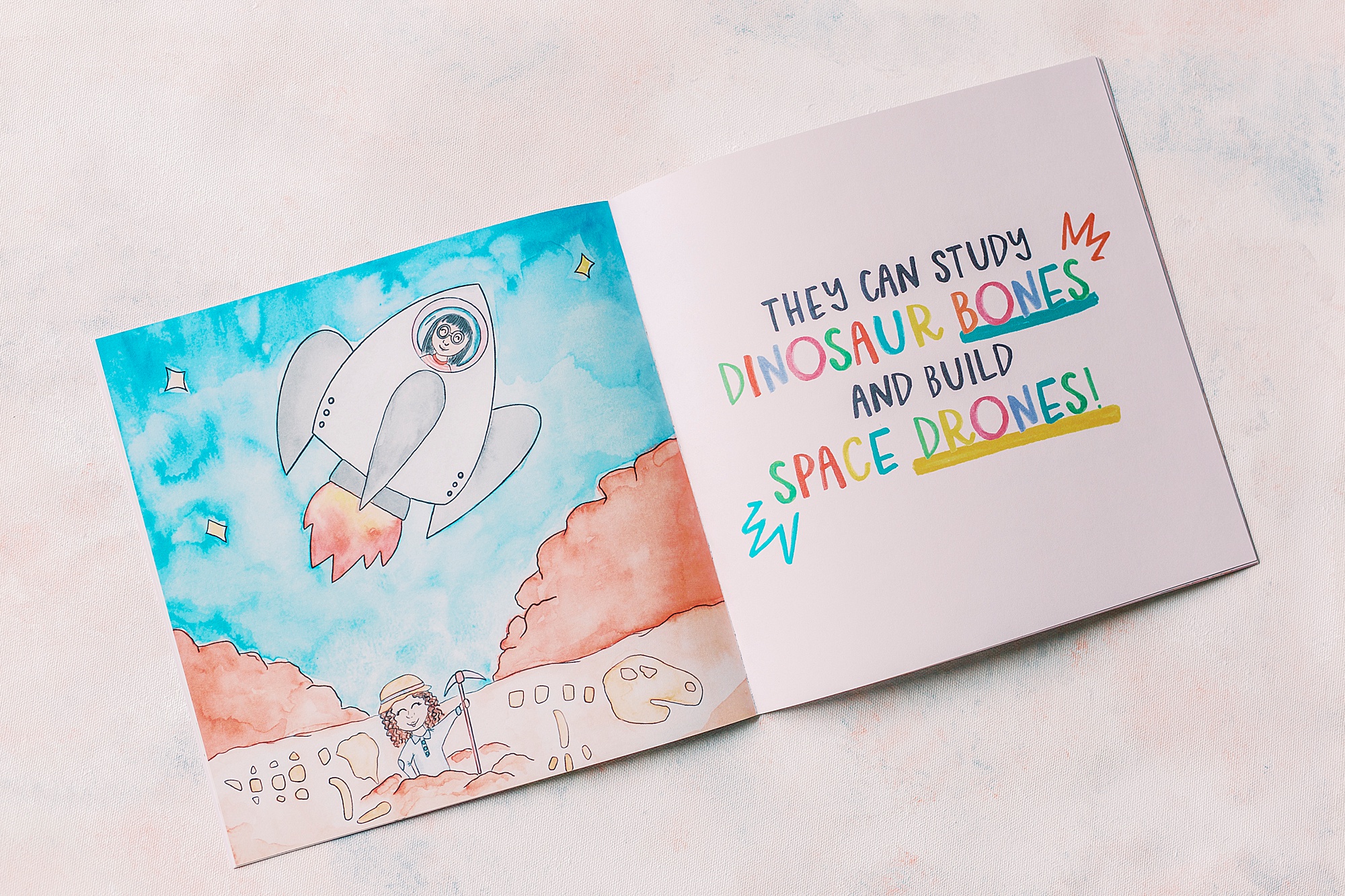 watercolor illustrations in children's book