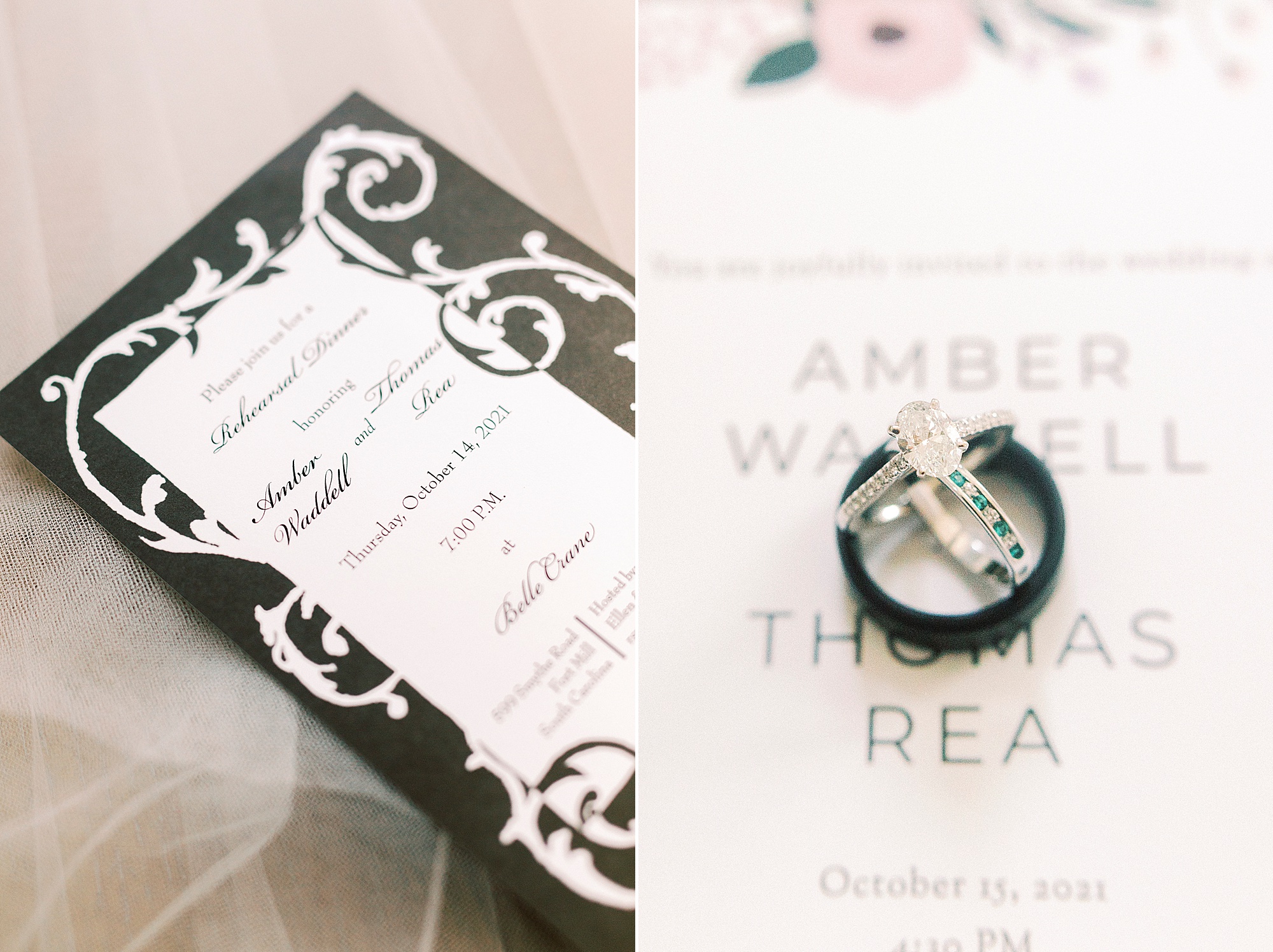 stationery for elegant wedding at The Dairy Barn