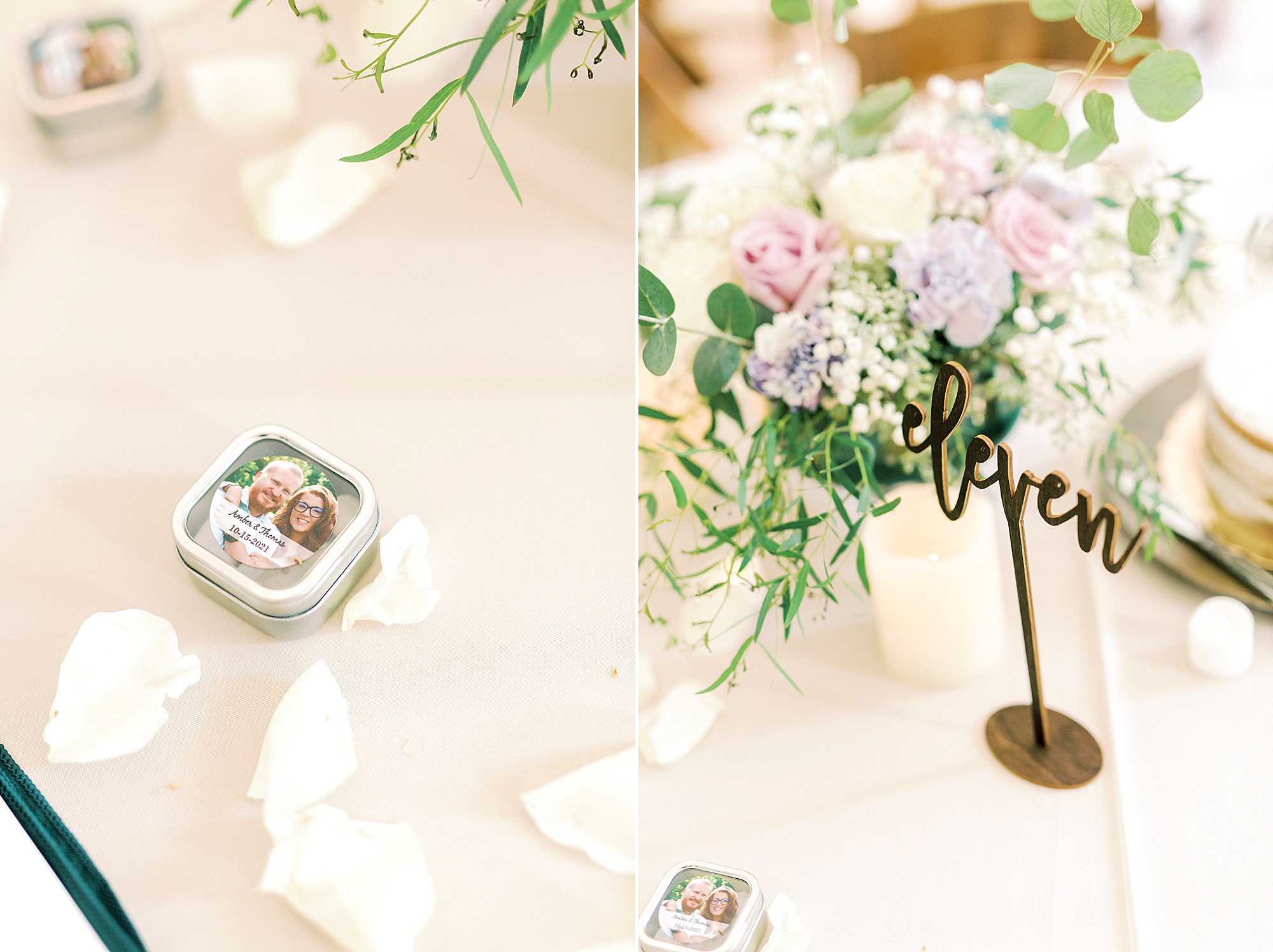 custom favors for Fort Mill SC wedding reception