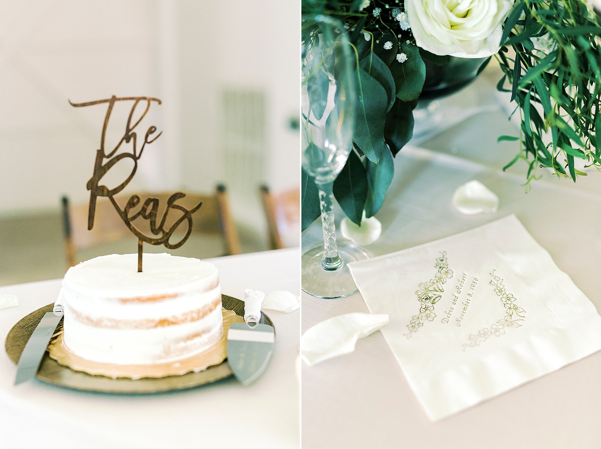 details for elegant Fort Mill SC wedding reception