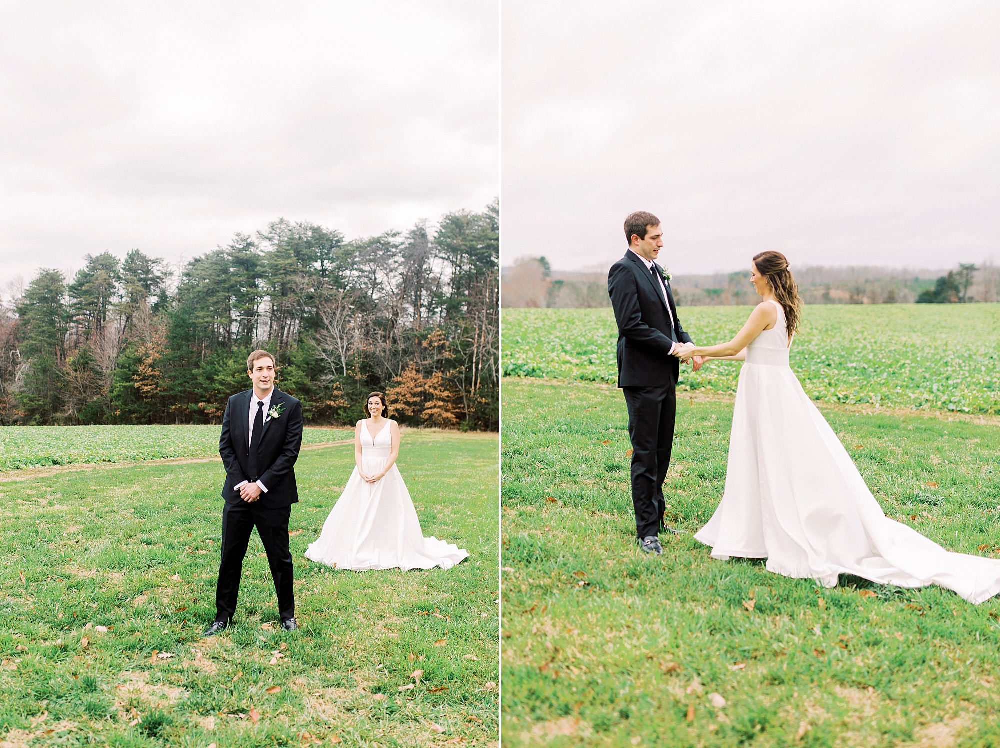 newlyweds react during first look in Bedford VA