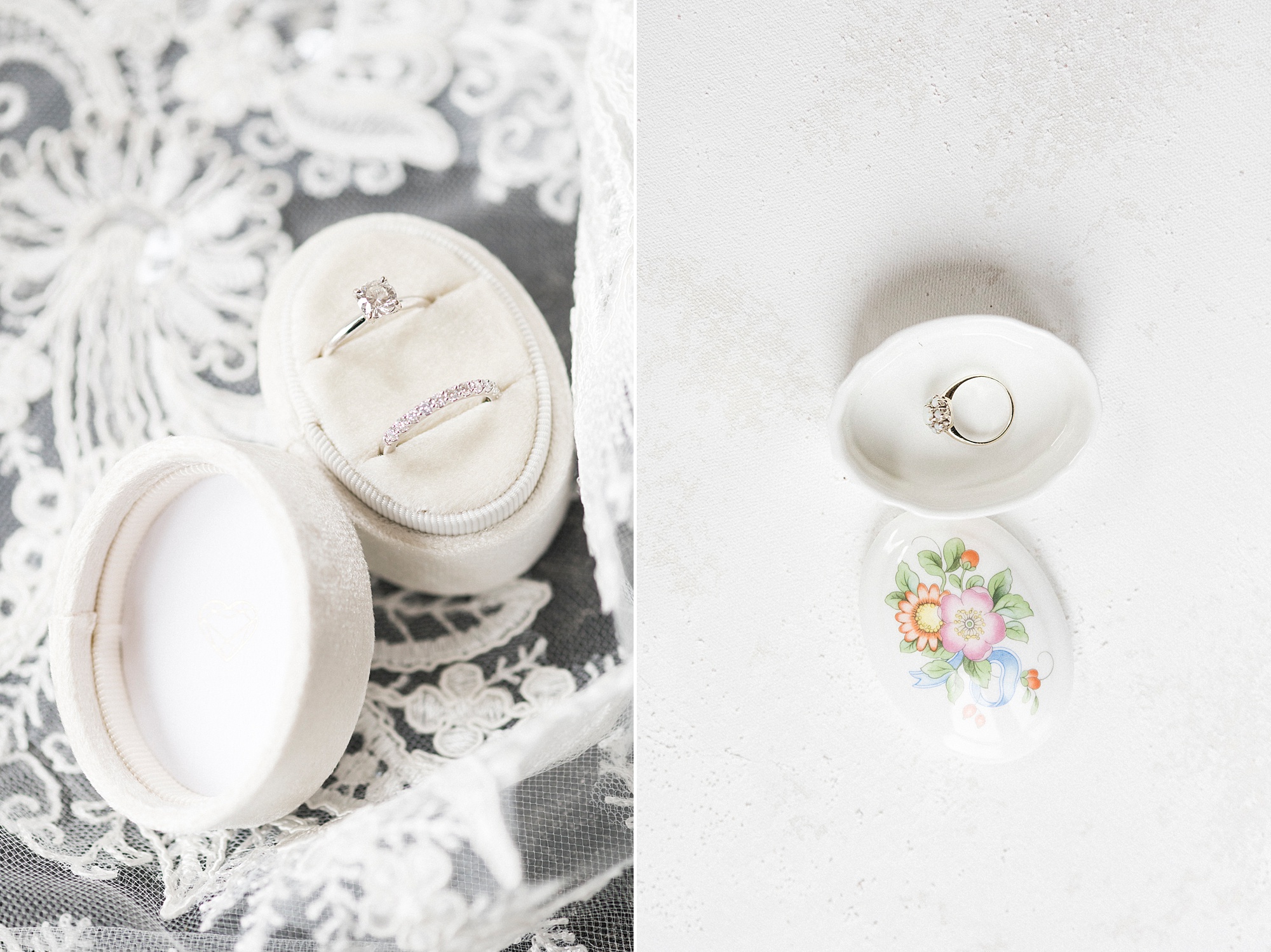 bride's jewlery before NC wedding day