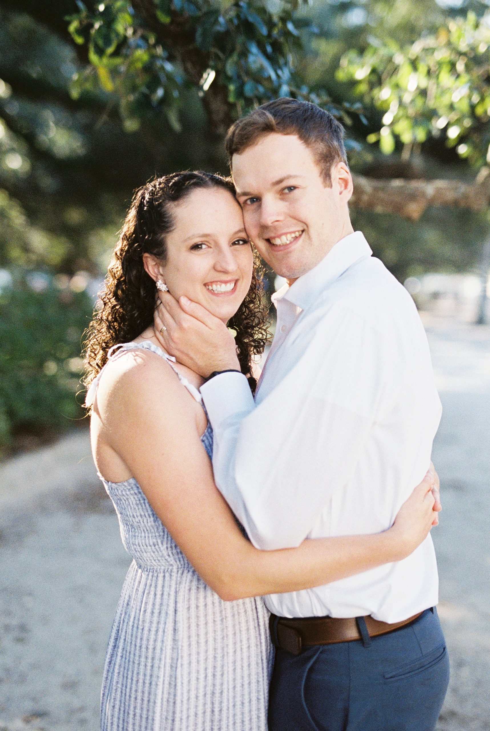 married couple hugs in Washington Park
