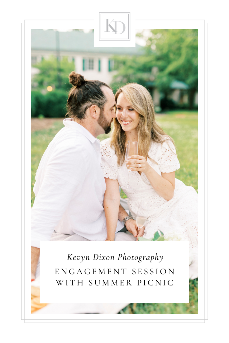 Reynolda Gardens Engagement Session with picnic and couple's dogs photographed by Charlotte wedding photographer Kevyn Dixon Photography