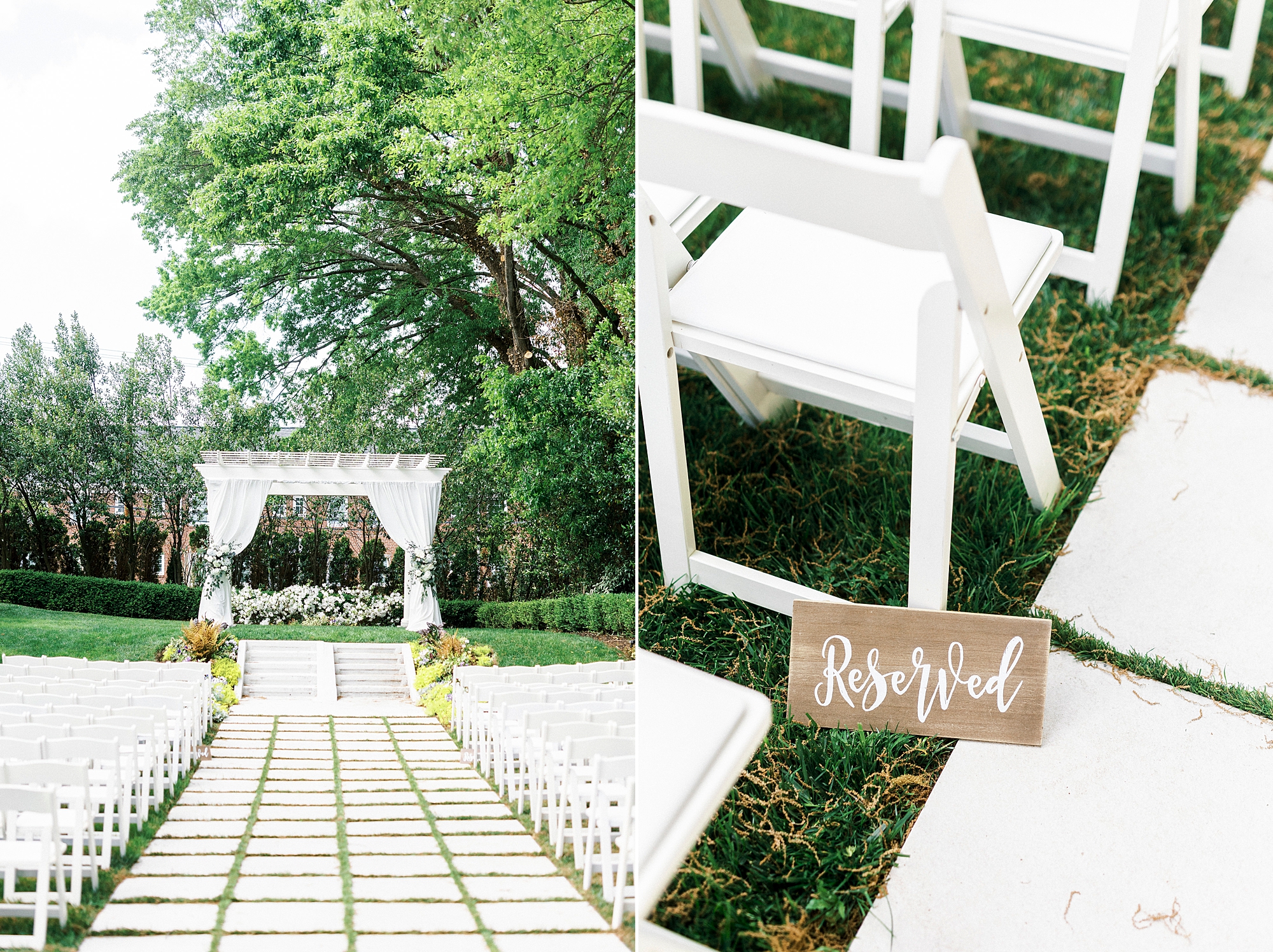 outdoor ceremony details at Separk Mansion