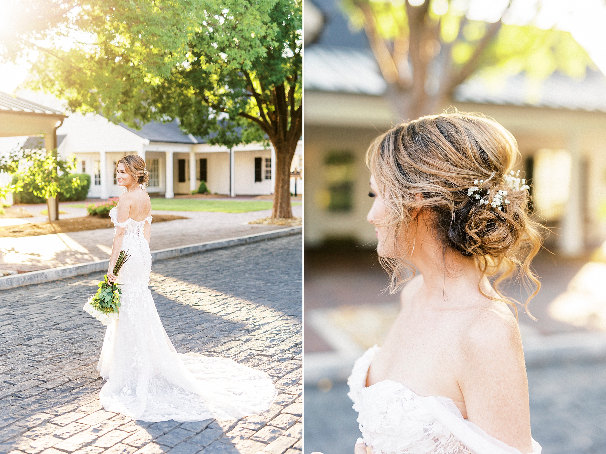 classic updo for Trump National Golf Club bridal portraits
