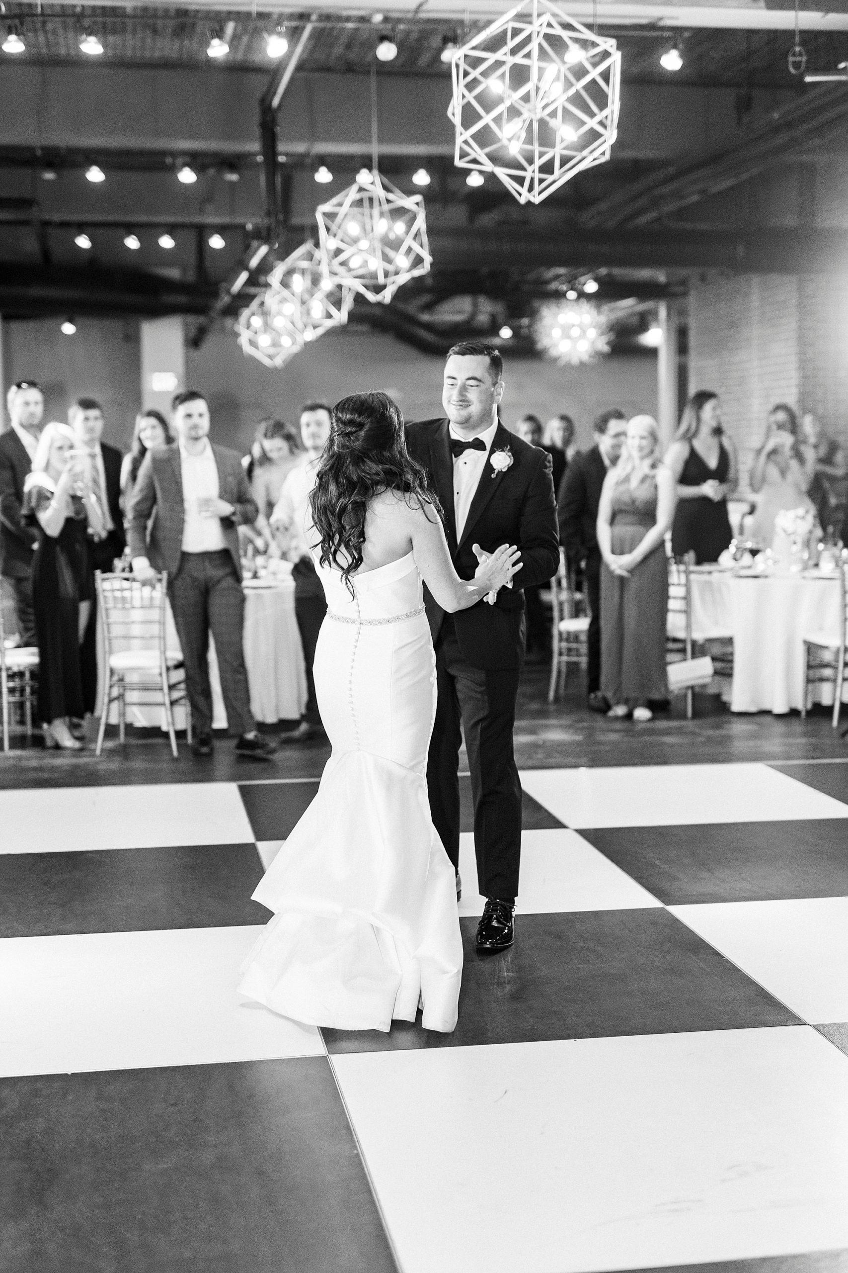 newlyweds have first dance at Byron's South End