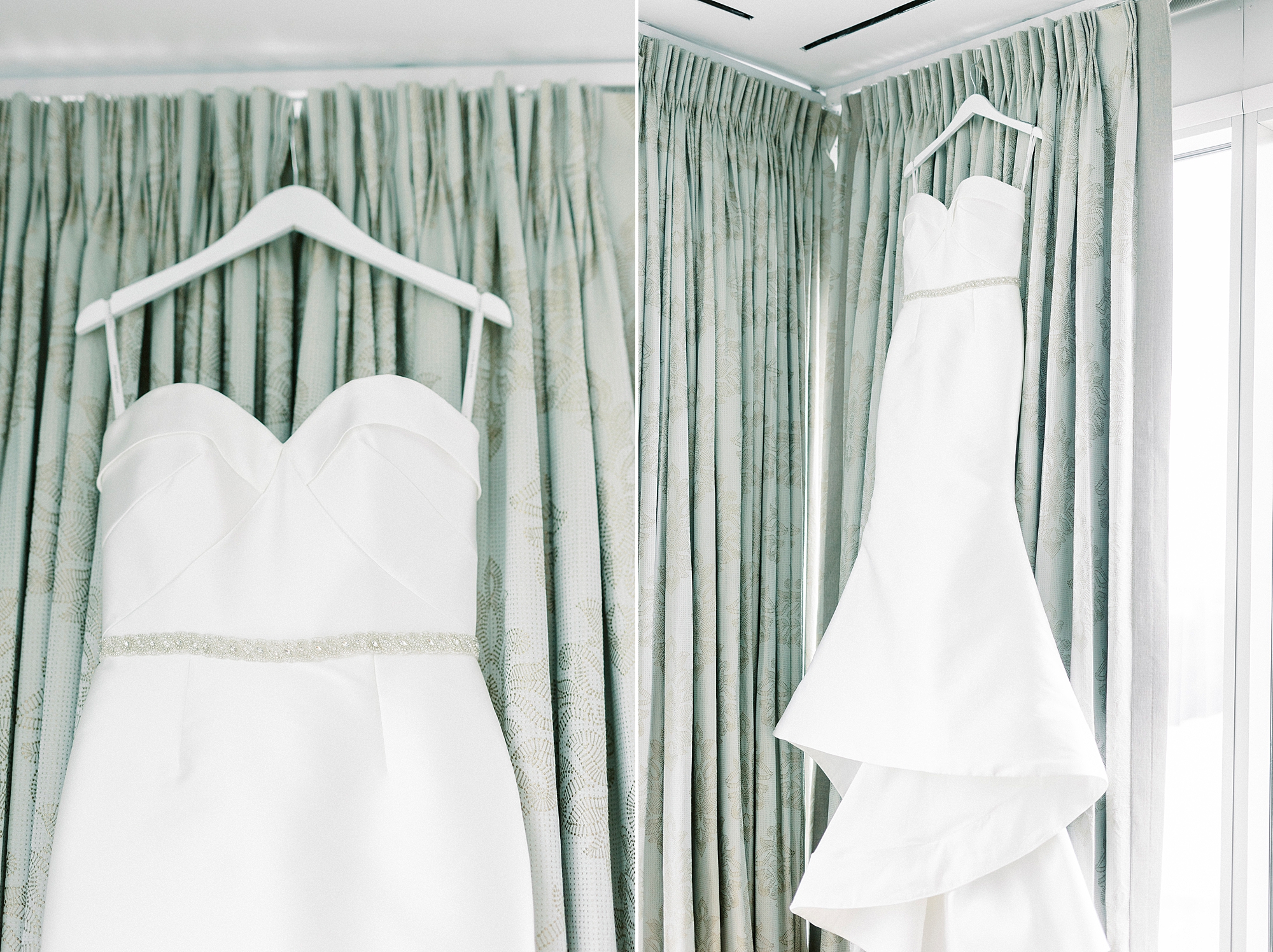 wedding dress hangs in Kimpton Tyron Park
