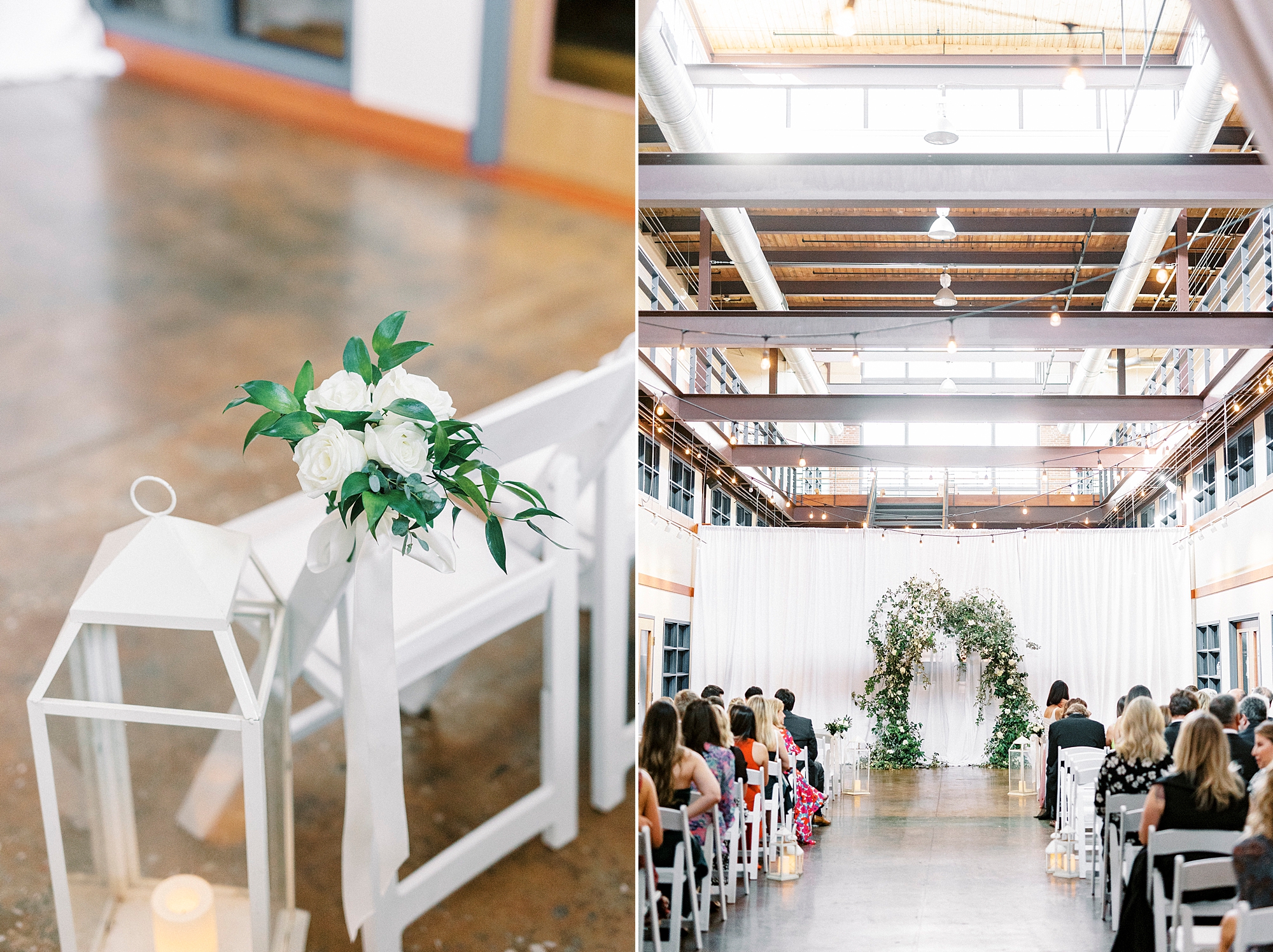 ceremony details at Design nAtrium in Charlotte NC