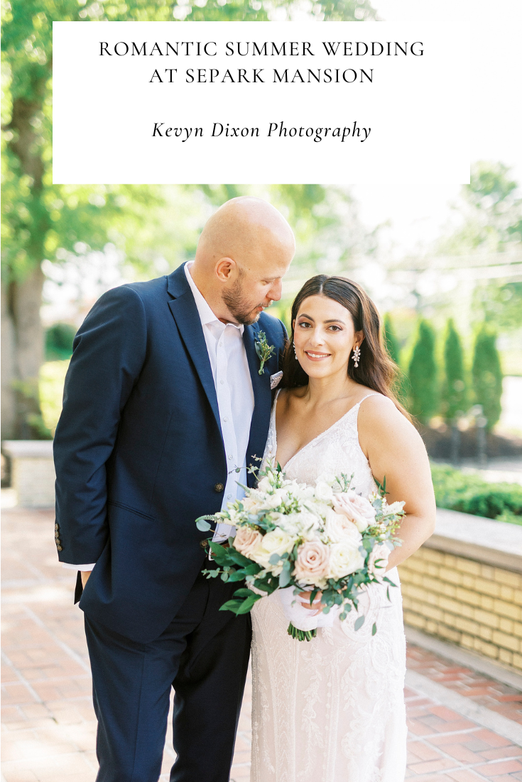 Summer wedding at Separk Mansion in NC with golf details photographed by Charlotte NC wedding photographer Kevyn Dixon Photography
