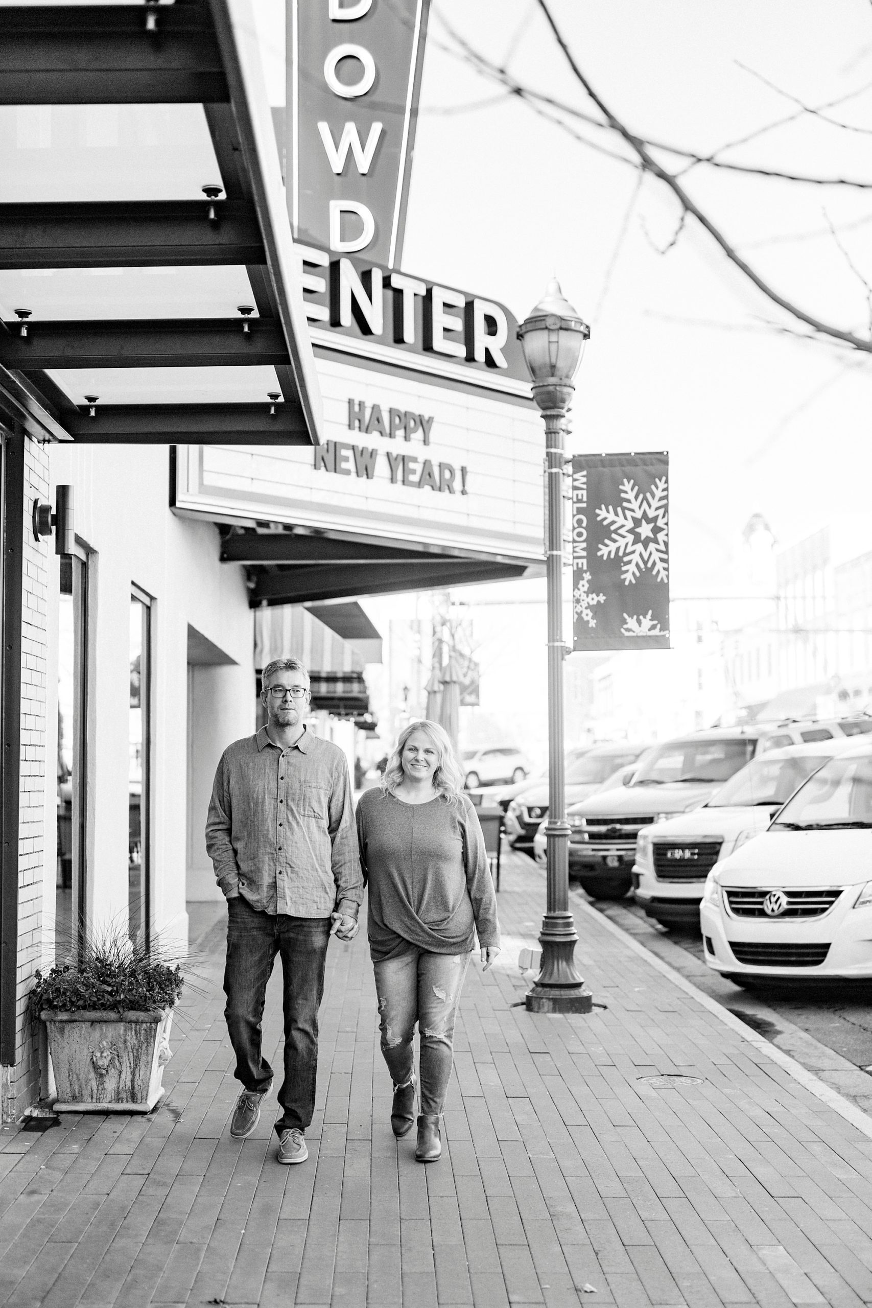engagement session in Downtown Monroe