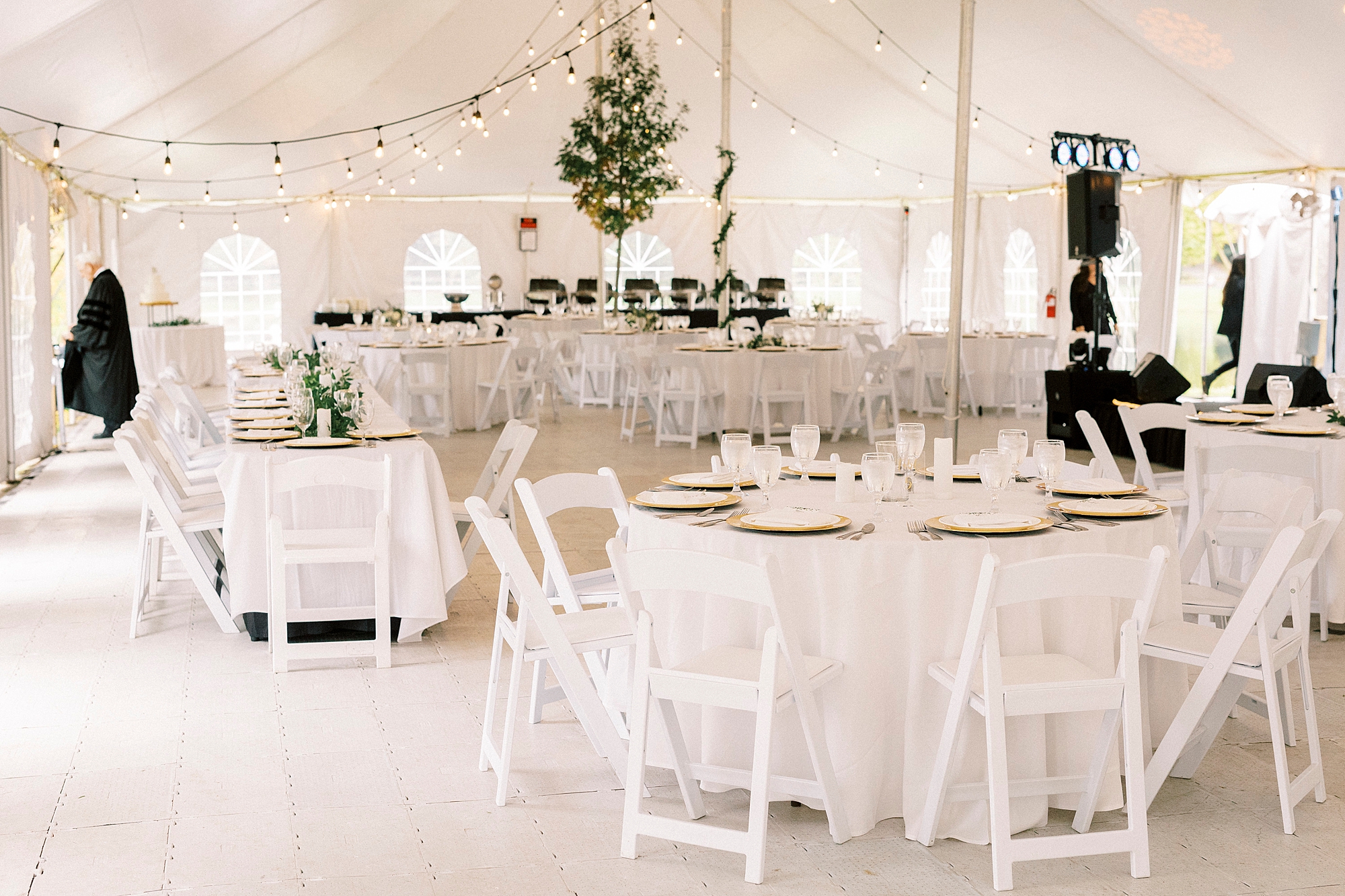 tented wedding reception at Chetola Resort