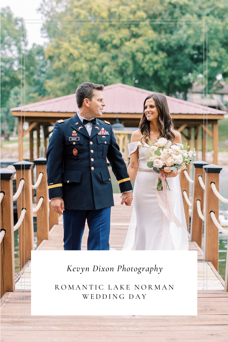 Lake Norman wedding day at private residence with lakeside ceremony photographed by NC wedding photographer Kevyn Dixon Photography