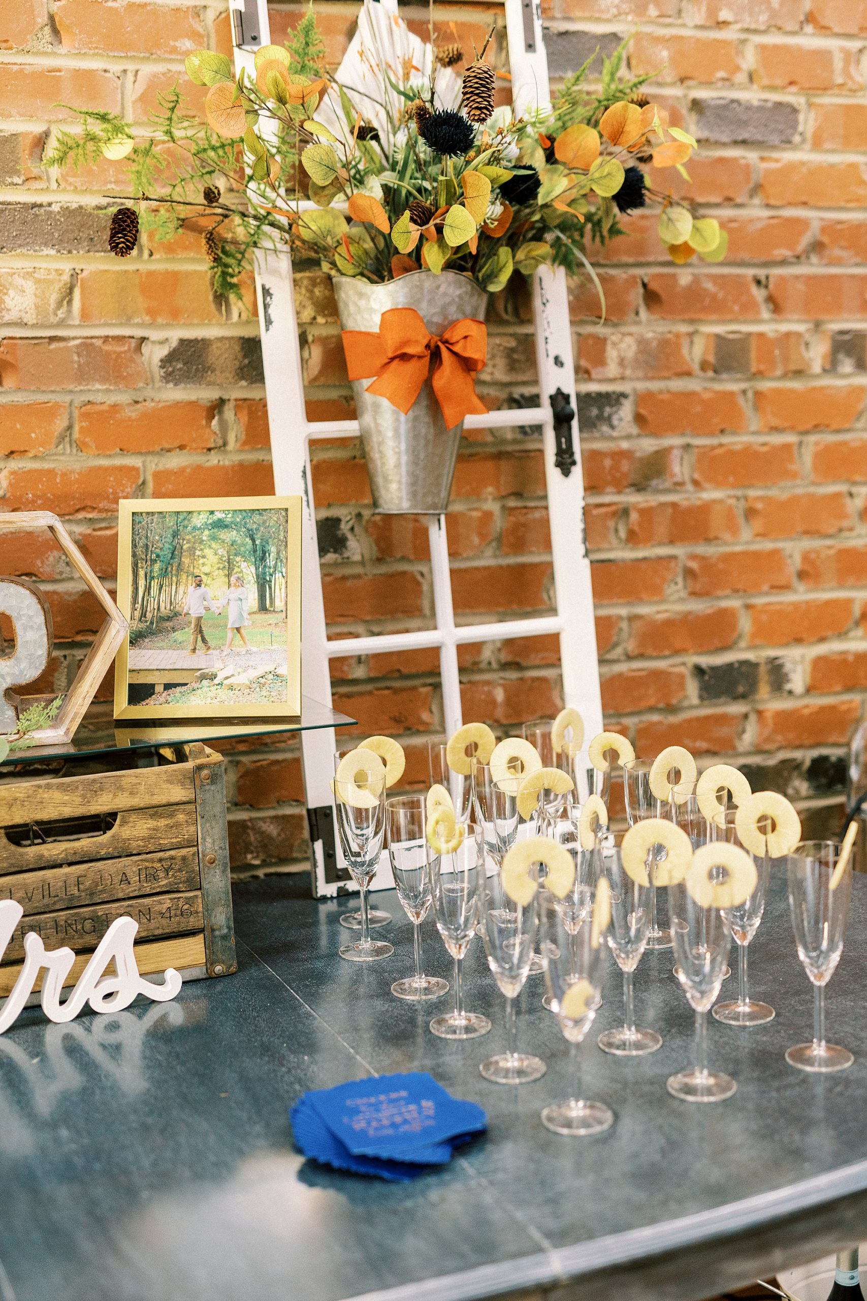 fall decor for wedding reception at Bella Terra Inc.