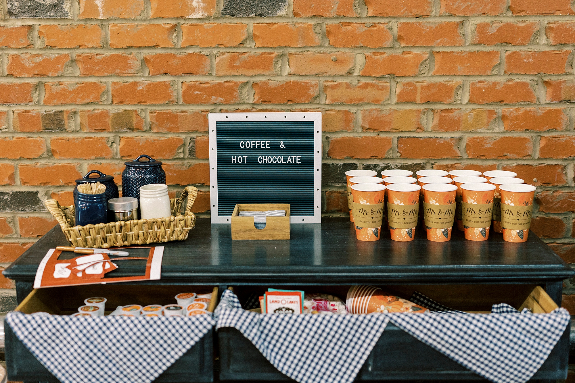 drink station at Bella Terra for wedding reception 