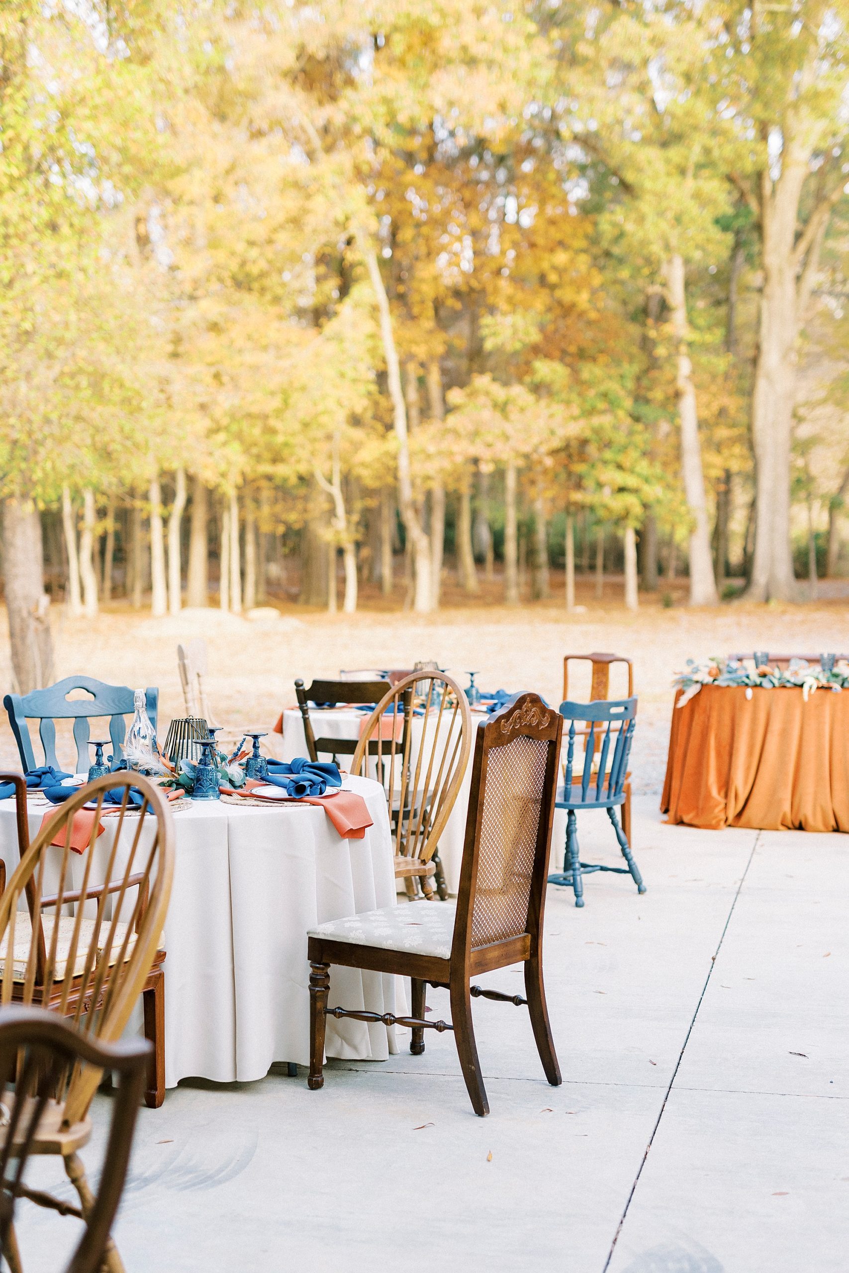 outdoor wedding reception and cocktail hour at Bella Terra Inc.