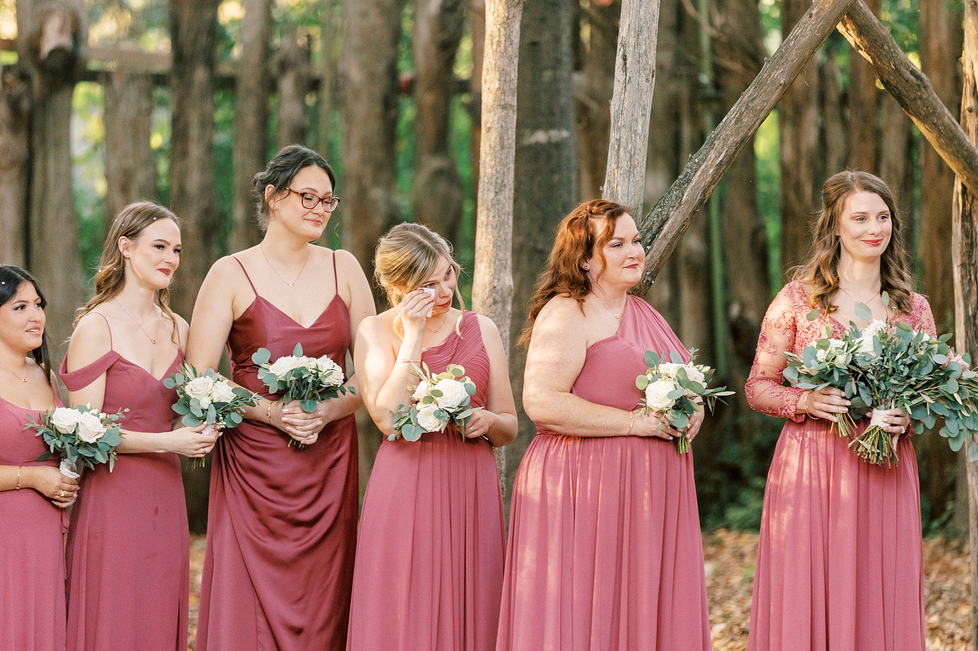 girls cry during wedding ceremony
