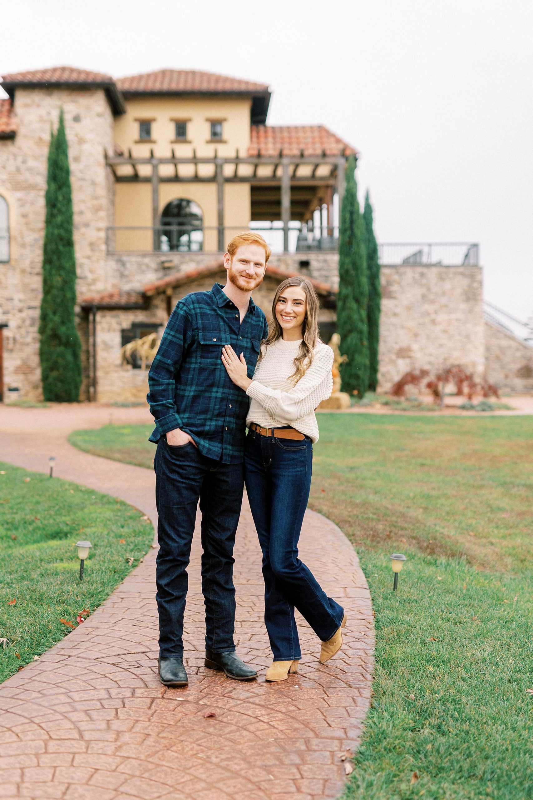 fall Raffaldini Vineyards engagement session in North Carolina